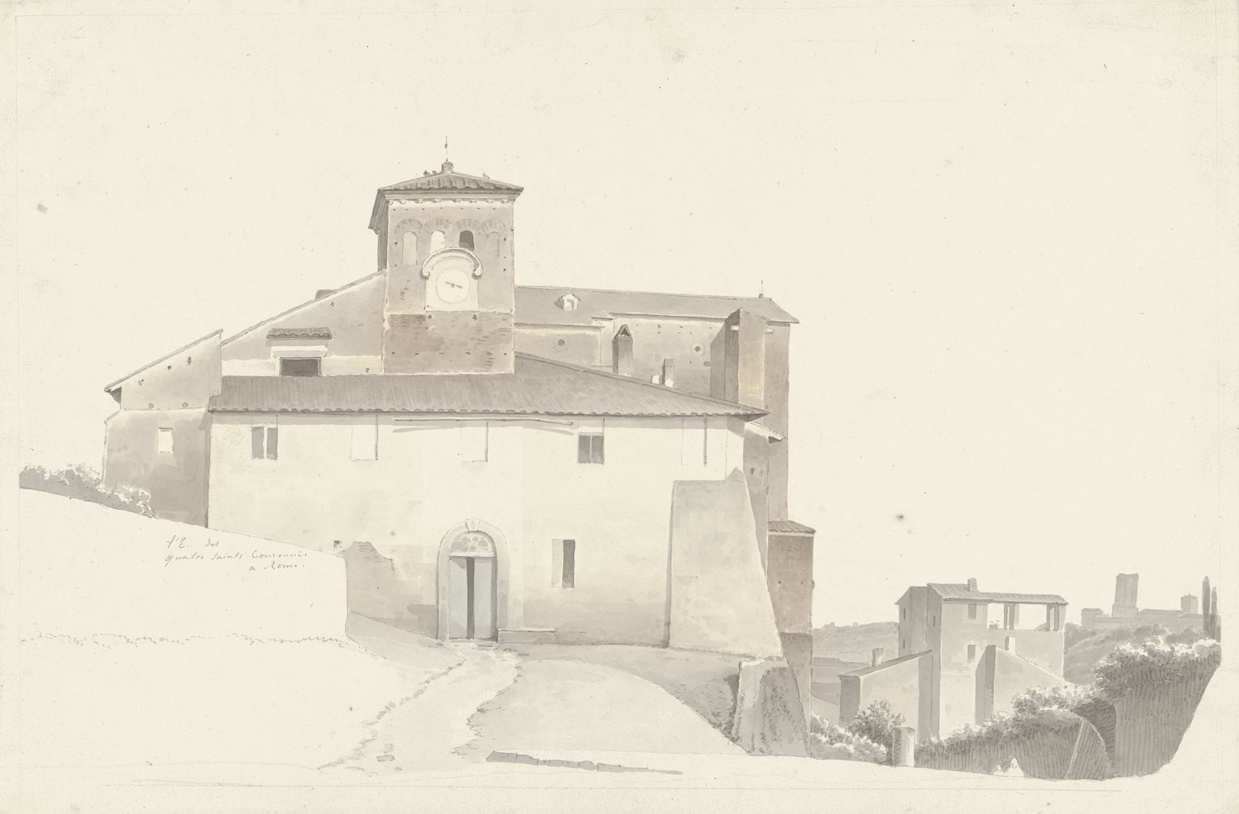 The Basilica of the Santi Quattro Coronati in Rome, by Josephus Augustus Knip, public domain