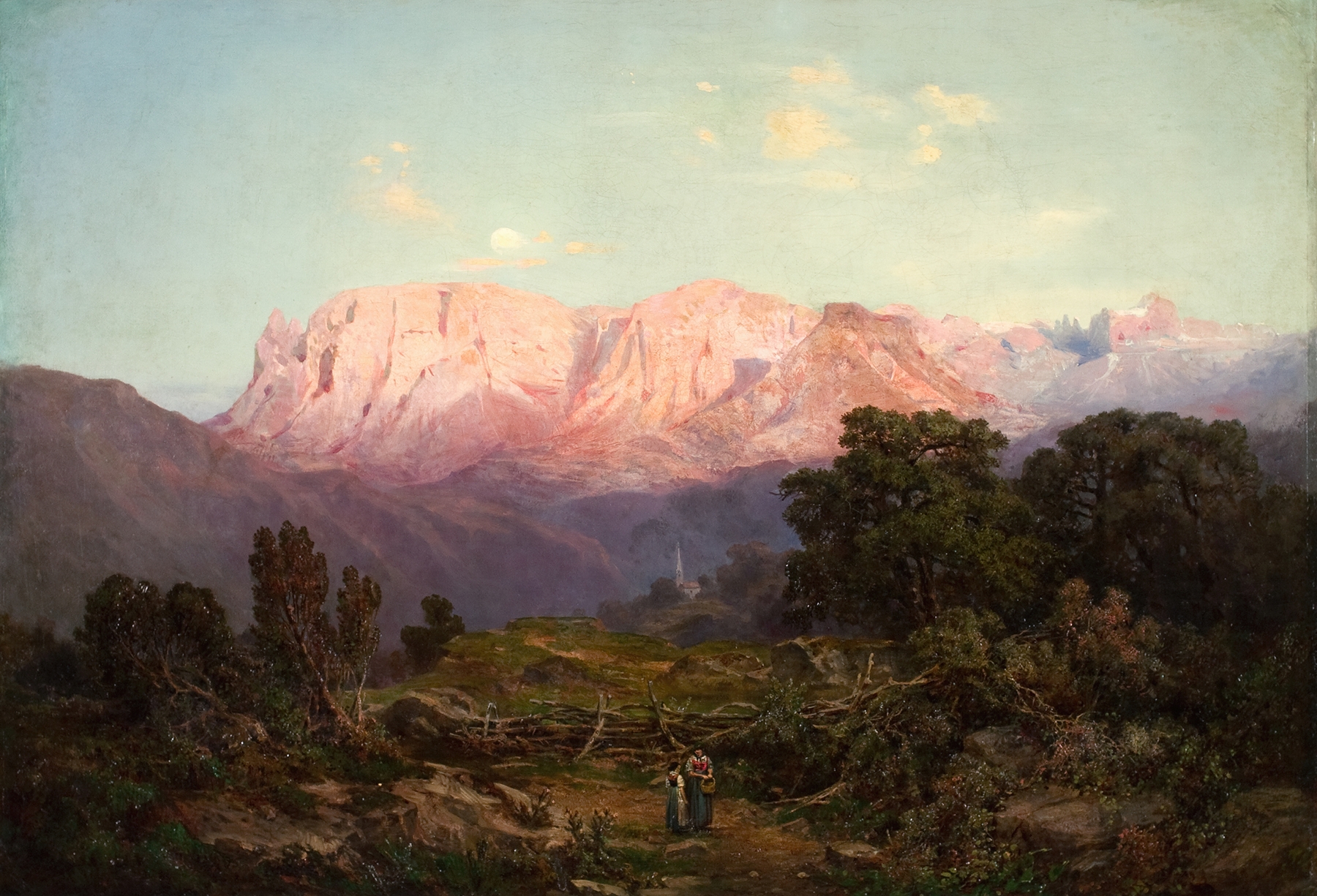 Landscape with mountains and horizon by Gottfried Seelos, medium unknown.