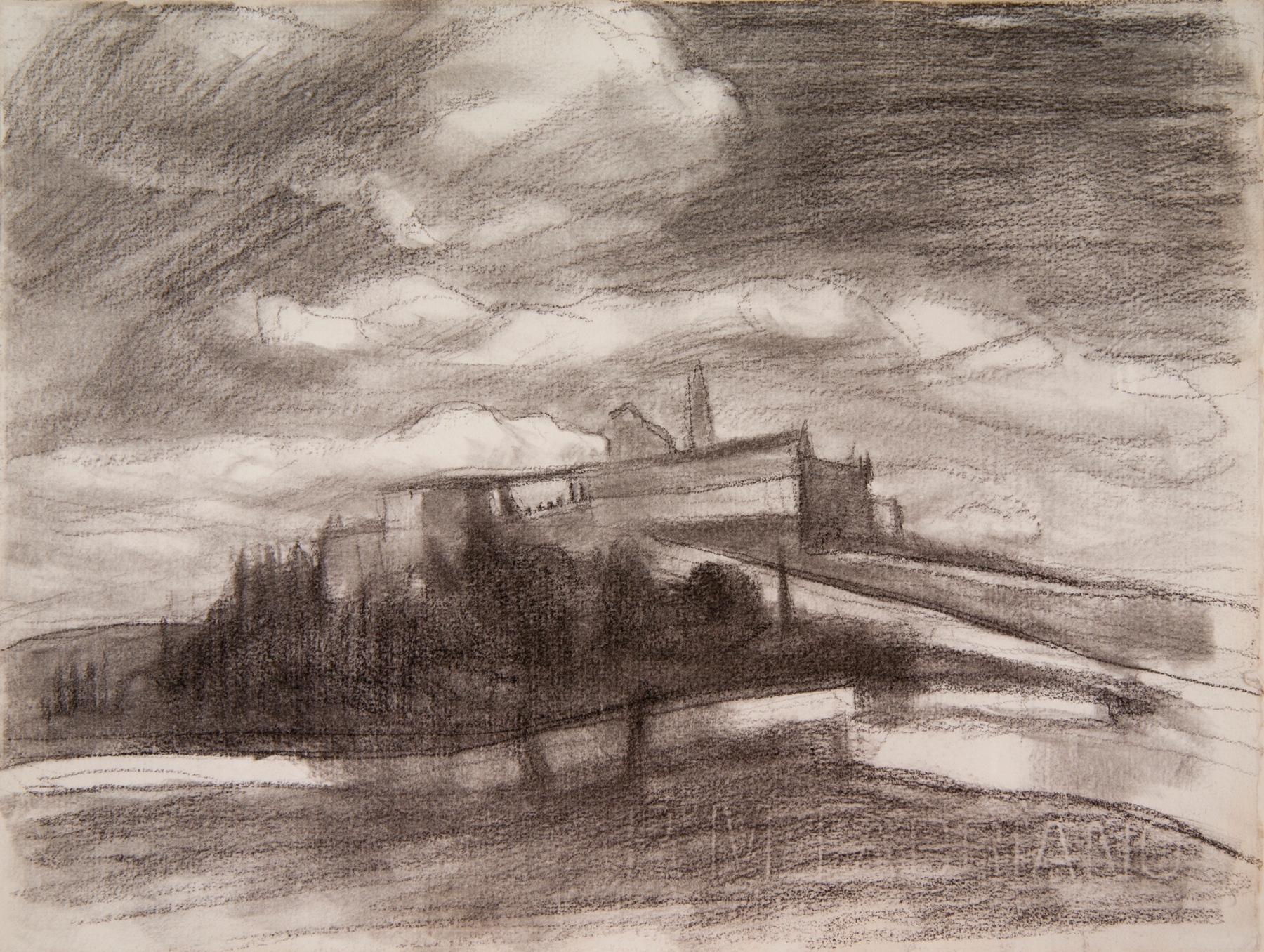Post-Impressionism landscape by Wojciech Weiss, depicting rolling hills and golden light