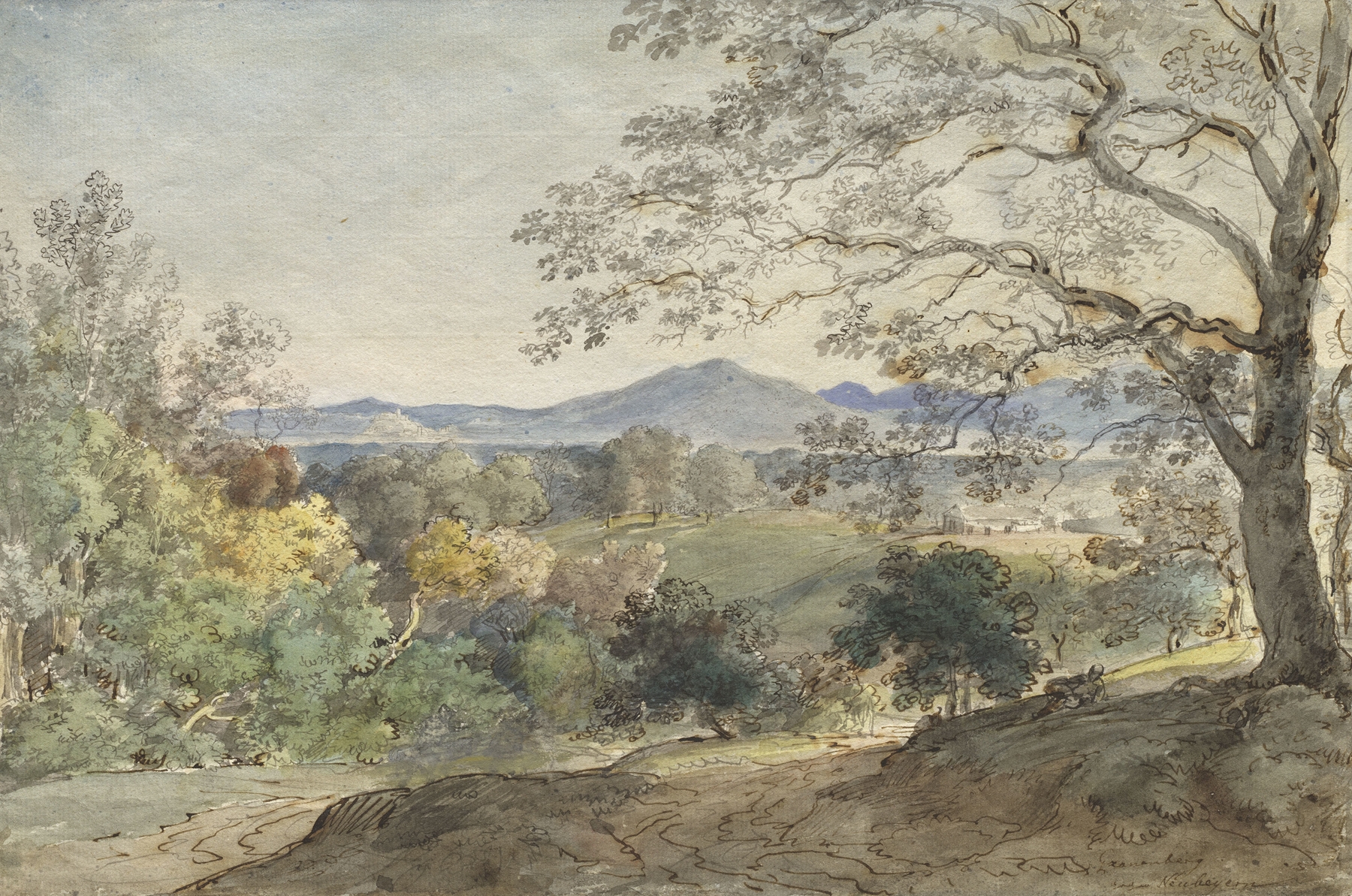 Landscape with the Alps and Inn Valley, oil on canvas by Johann Georg von Dillis