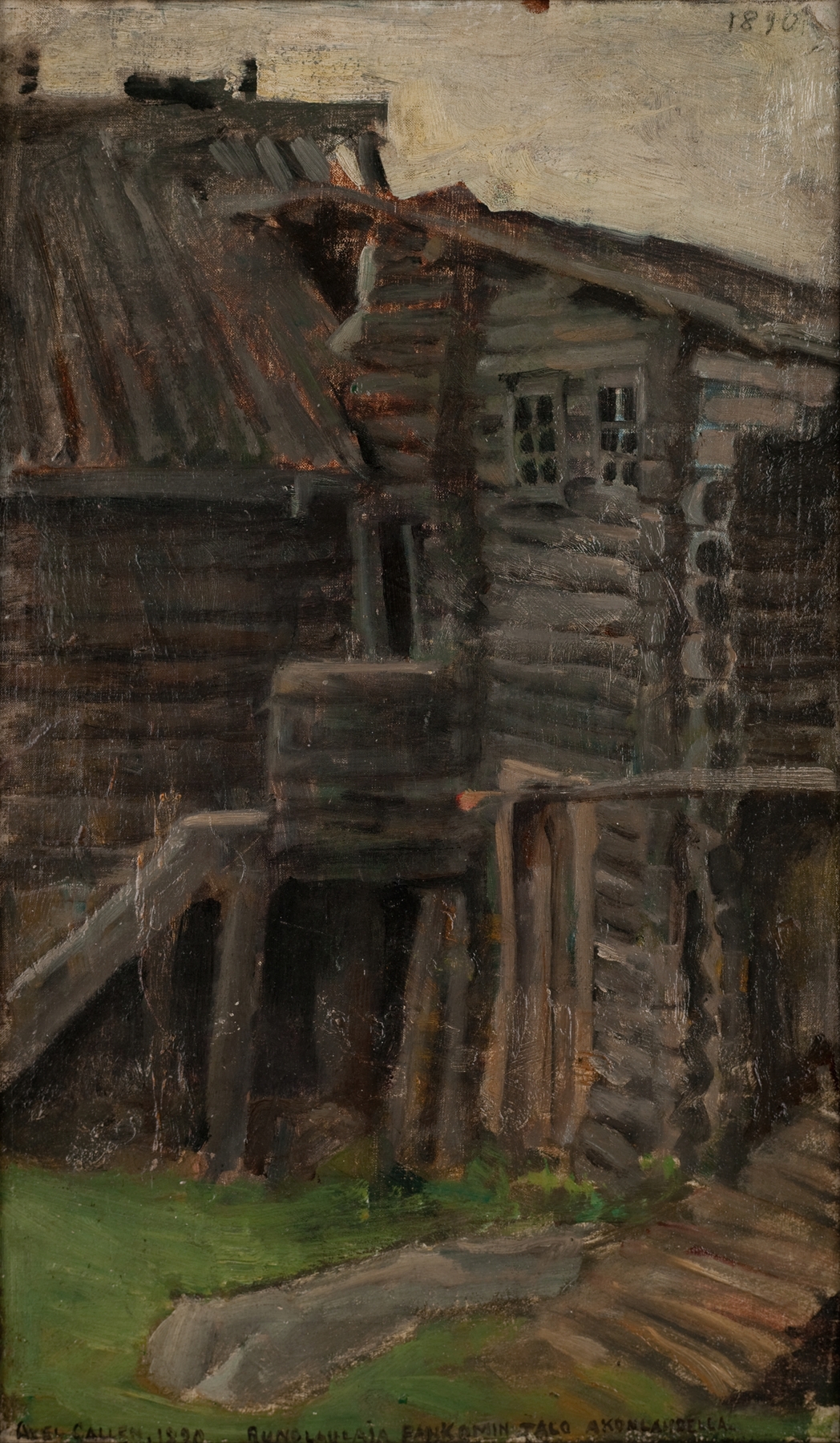Runonlaulaja Pahkomin talo Akonlahdelta, by Akseli Gallen-Kallela, public domain