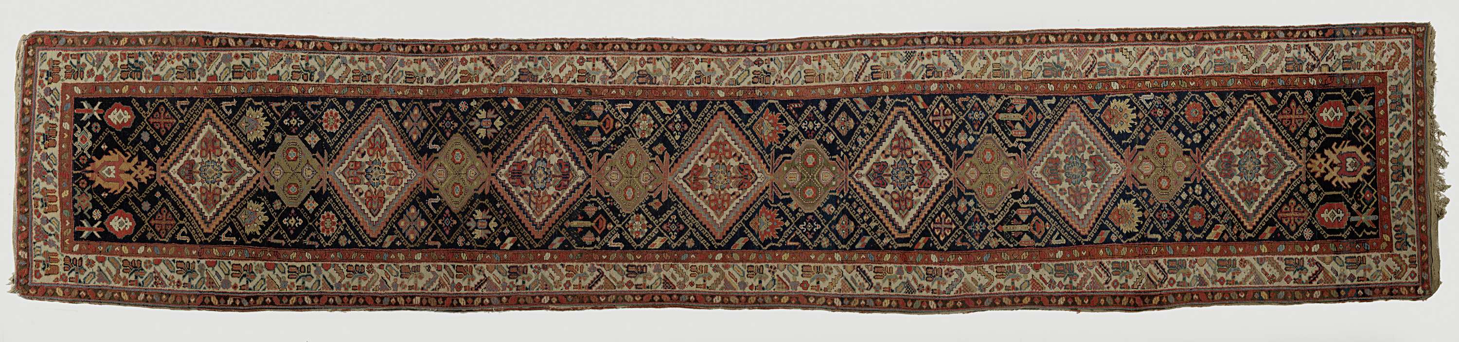 Victorian tapestry by unknown artist, wool medium, featuring intricate floral motifs.