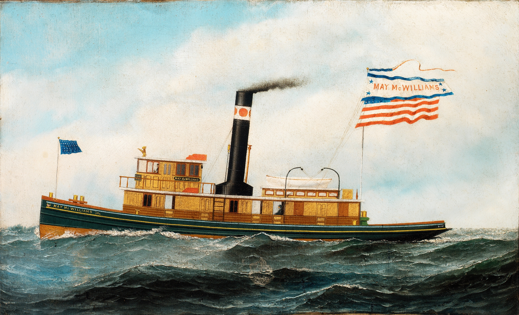 The Ocean-Going Tug ‘may Mcwilliams’, by Antonio Jacobsen, public domain
