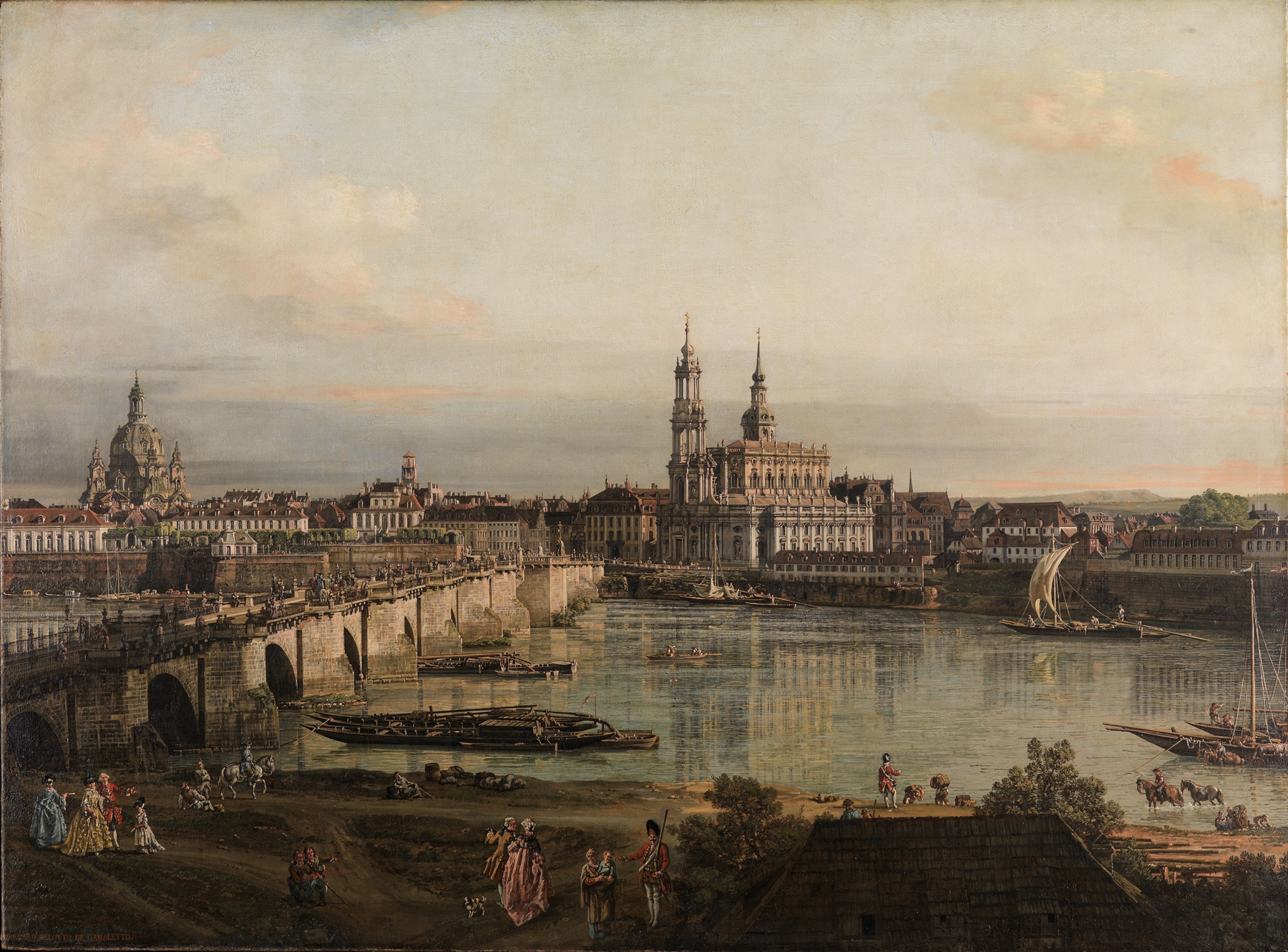 View of Dresden, by Bernardo Bellotto, public domain