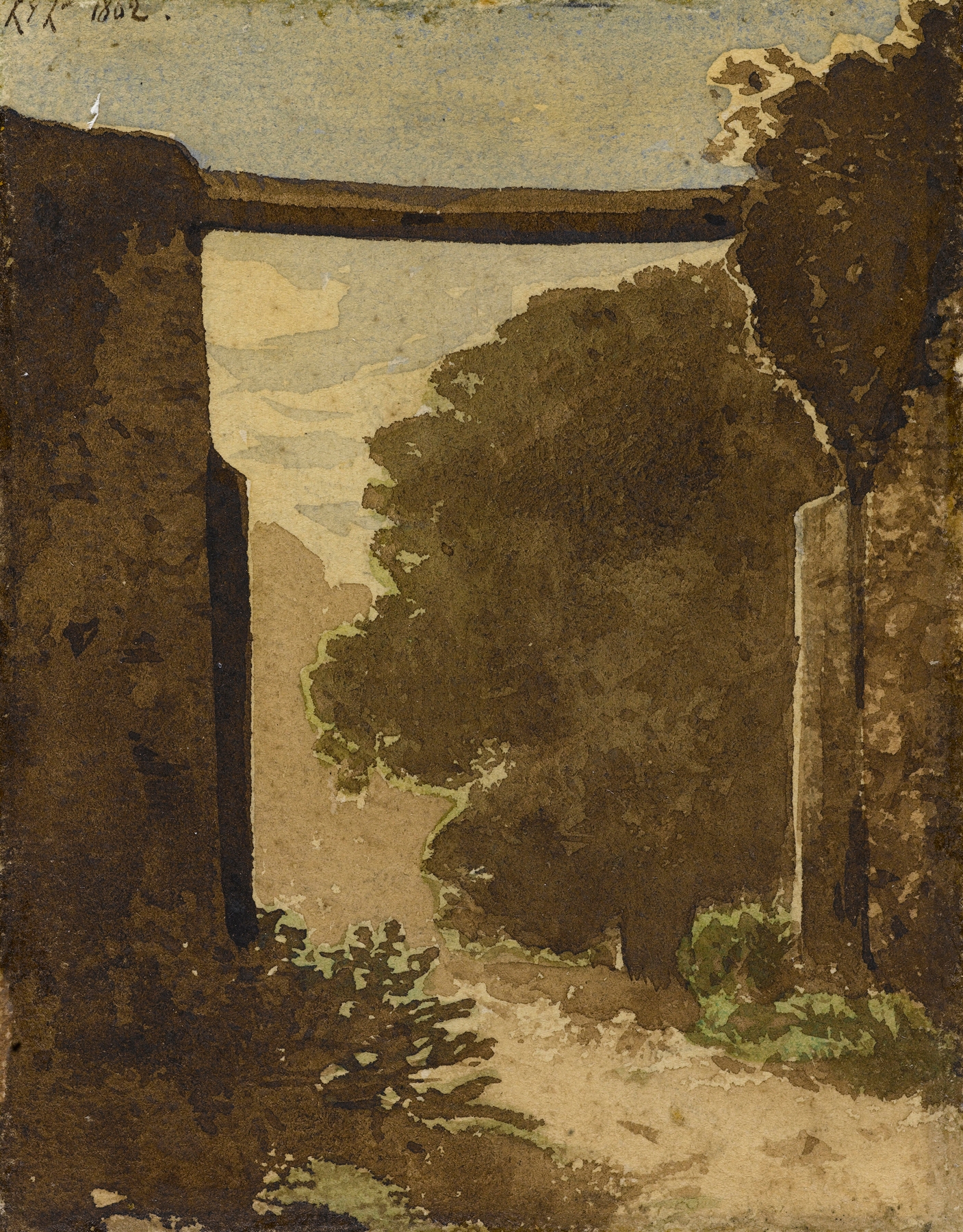 Porte, by Henri-Joseph Harpignies, public domain
