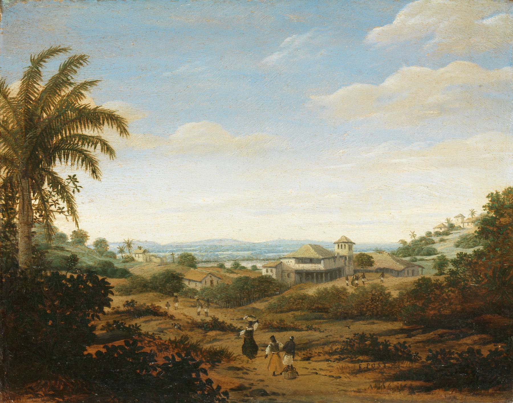 Landscape on the Rio Senhor de Engenho, Brazil, by Frans Post, public domain