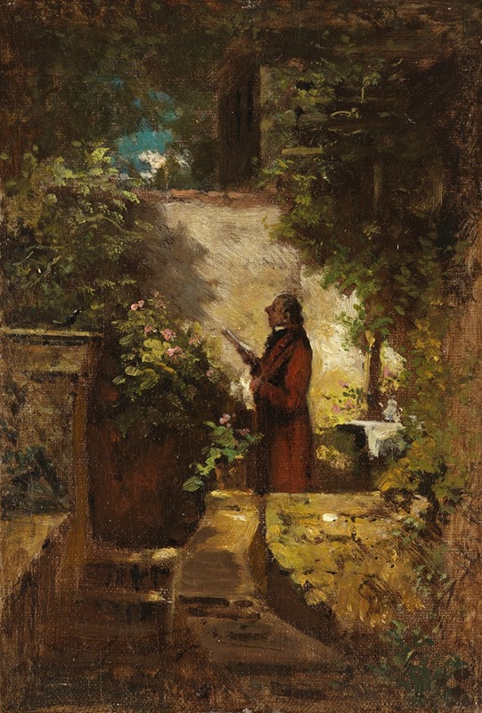 Carl Spitzweg's 'Am Sonntagmorgen' depicts a serene Sunday morning scene.