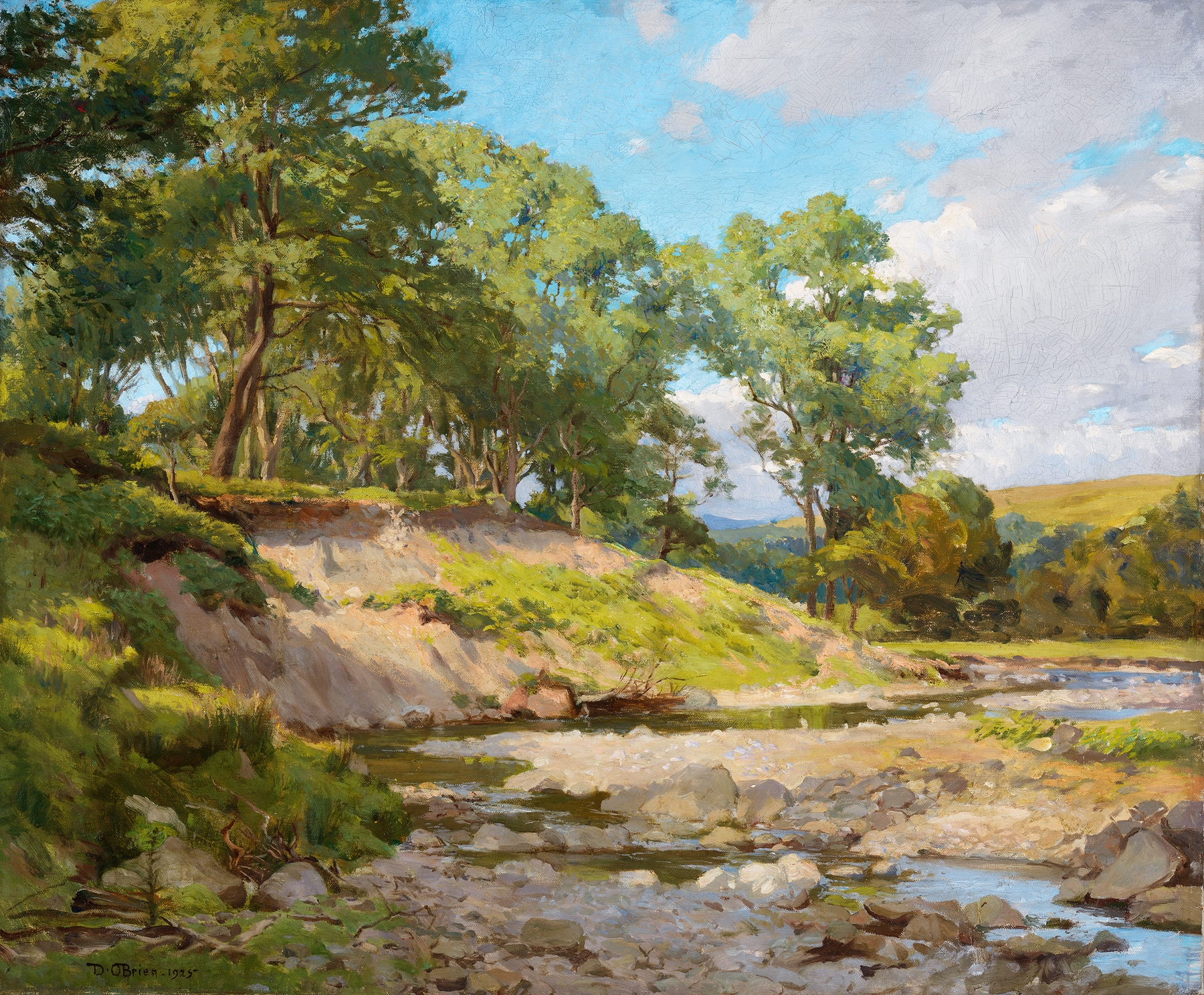 The Deer Park, Powerscourt by Dermod O'Brien, impressionism, landscape