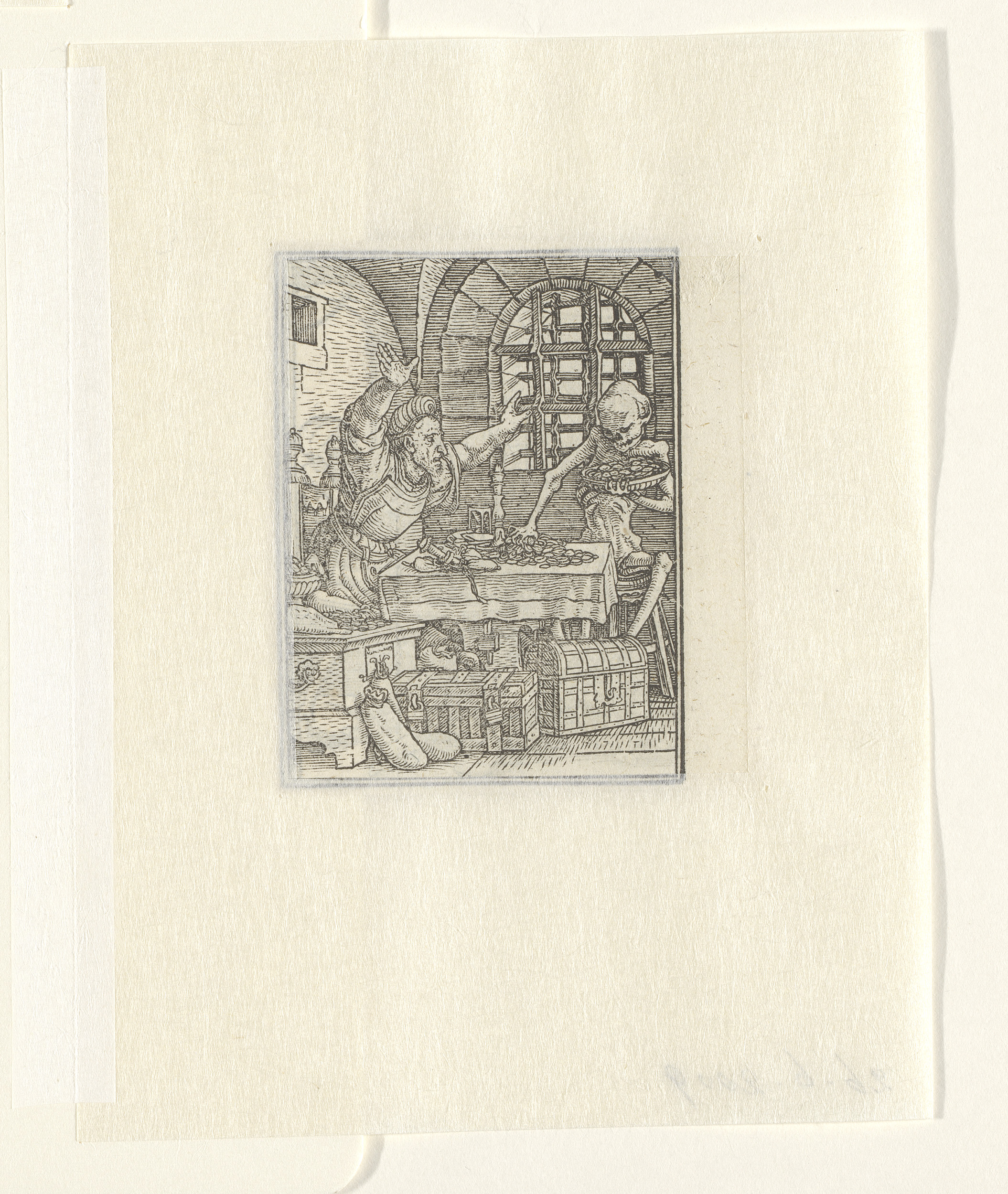 Rijke man en de Dood, by Hans Holbein (II), public domain