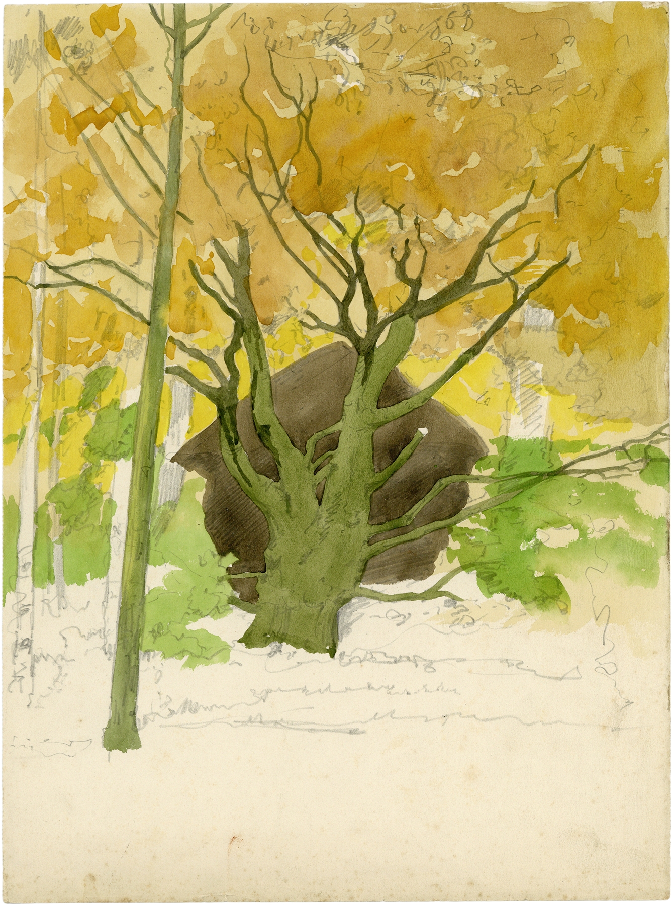 Hut in het bos, by Alfred Ost, public domain