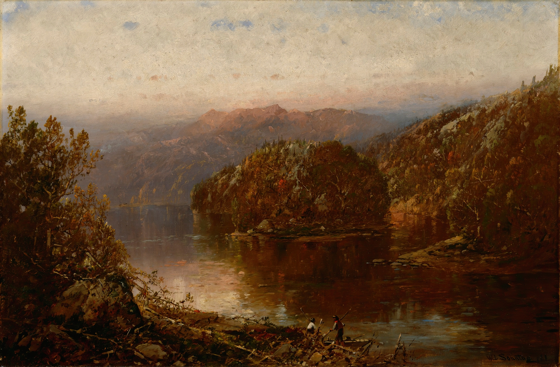 October Morning in New Hampshire by William Louis Sonntag, oil painting depicting autumn foliage and morning light.