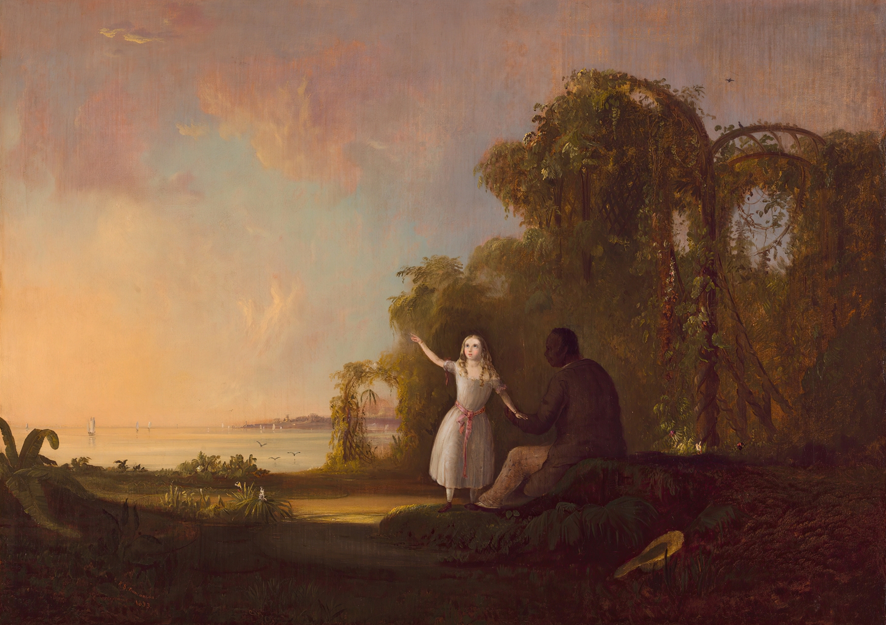 Uncle Tom and Little Eva, by Robert S. Duncanson, public domain