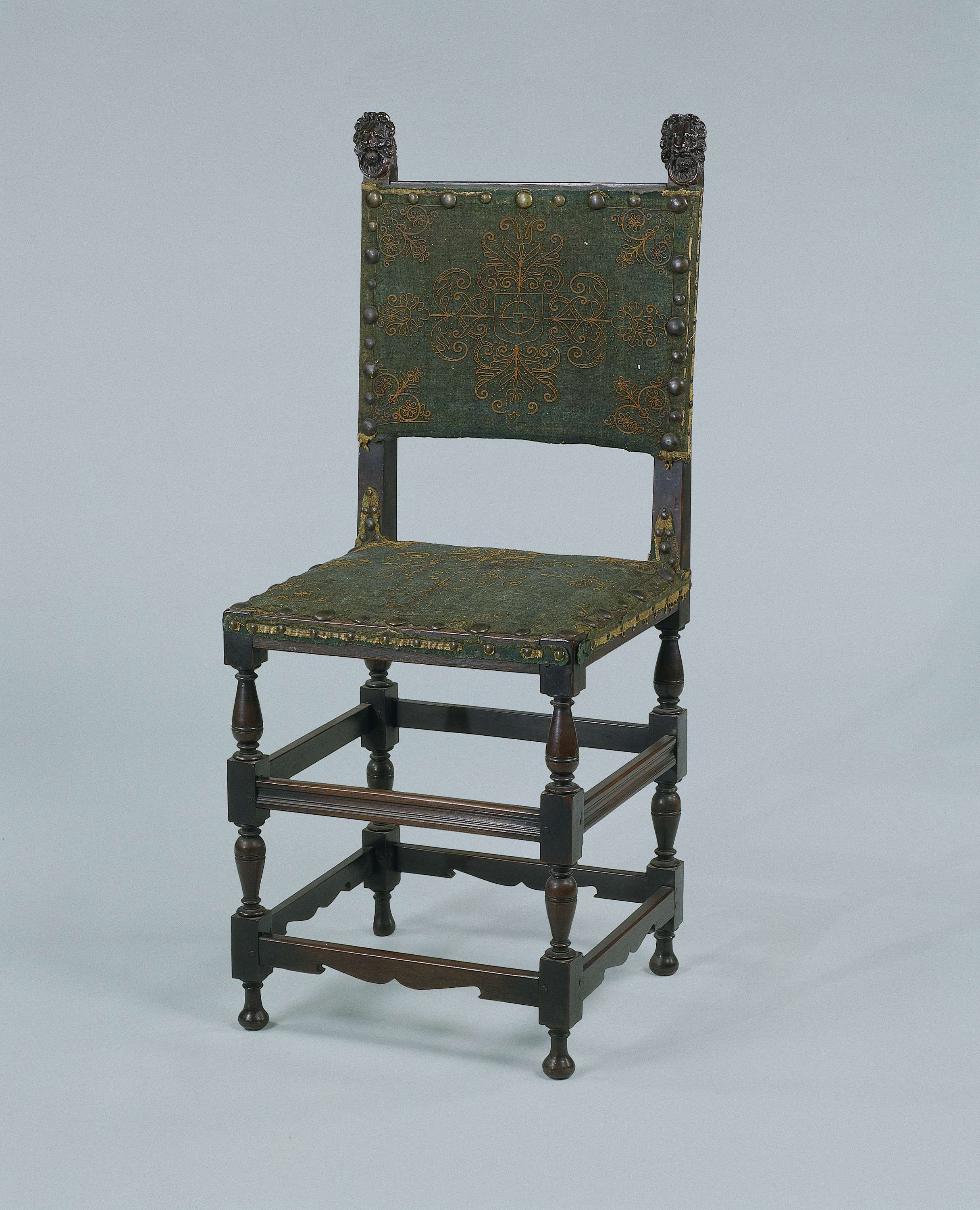 Upholstered chair made of wood by Unknown Artist