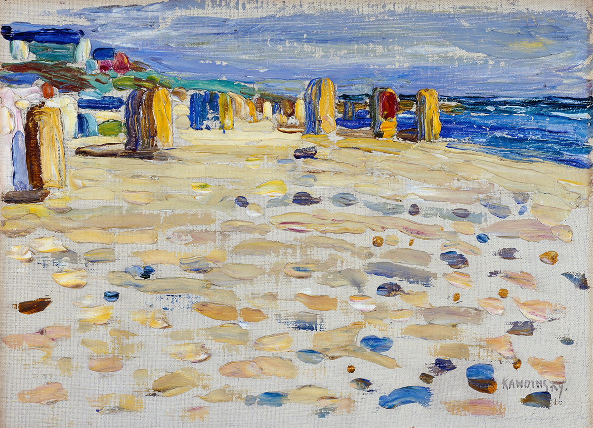 Holland – Strandkörbe, by Wassily Kandinsky, public domain
