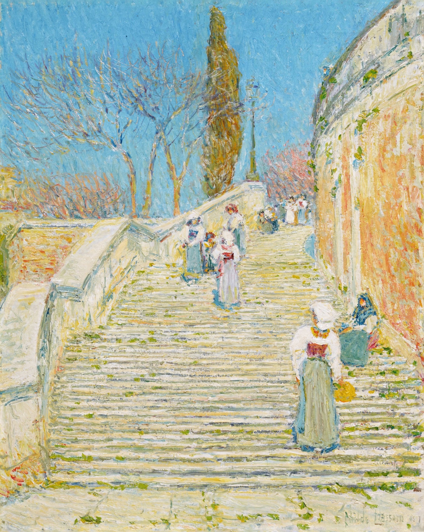 Piazza di Spagna, Rome, by Childe Hassam, public domain