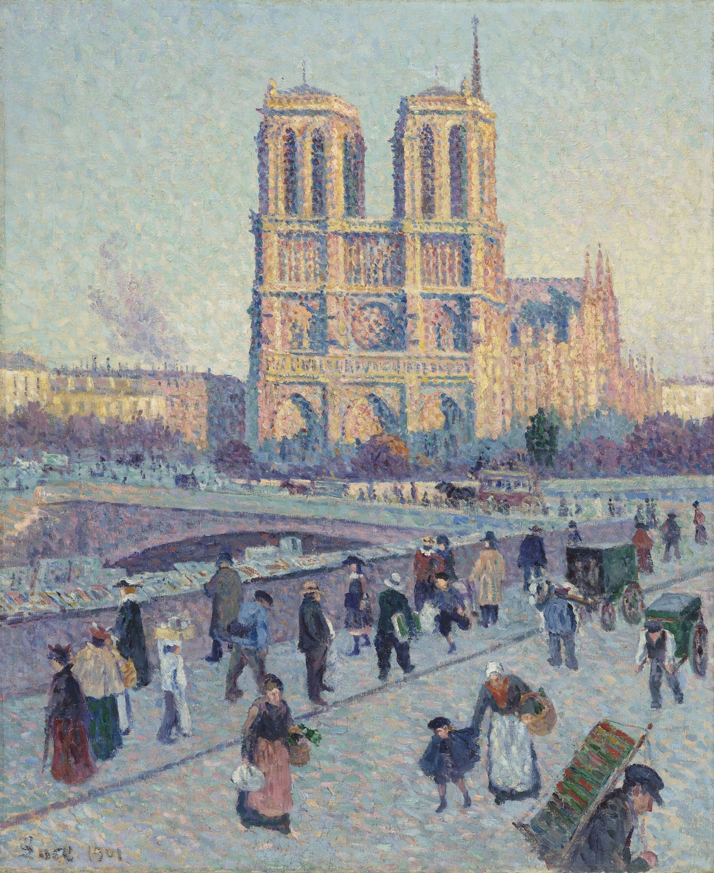 The Quai Saint-Michel and Notre-Dame, by Maximilien Luce, public domain