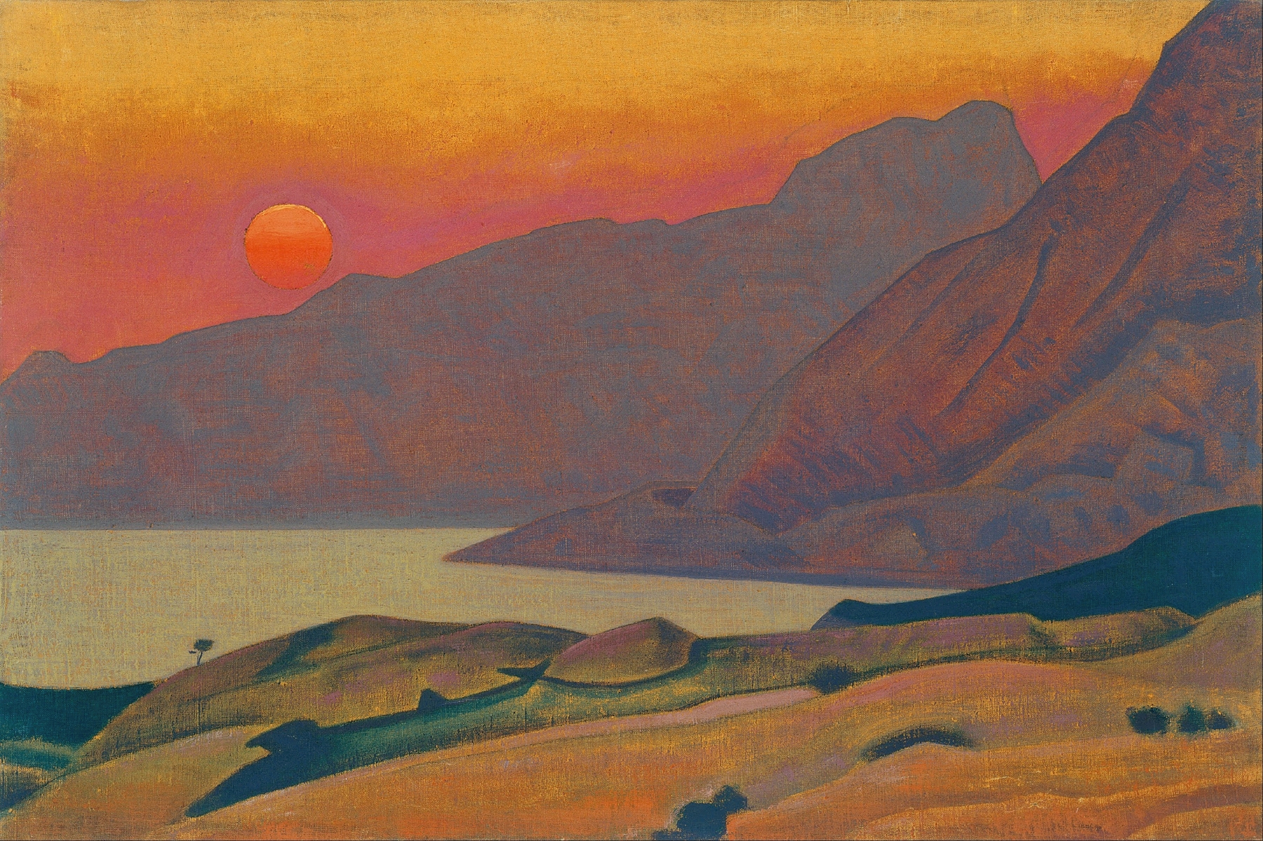 Landscape of Monhegan, Maine by Nicholas Roerich, oil painting