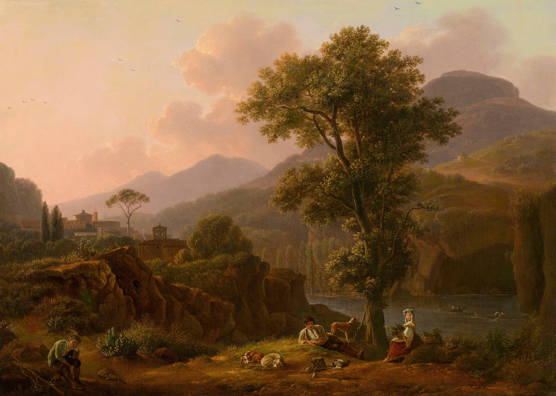 Italian Landscape, by Simon Denis, public domain