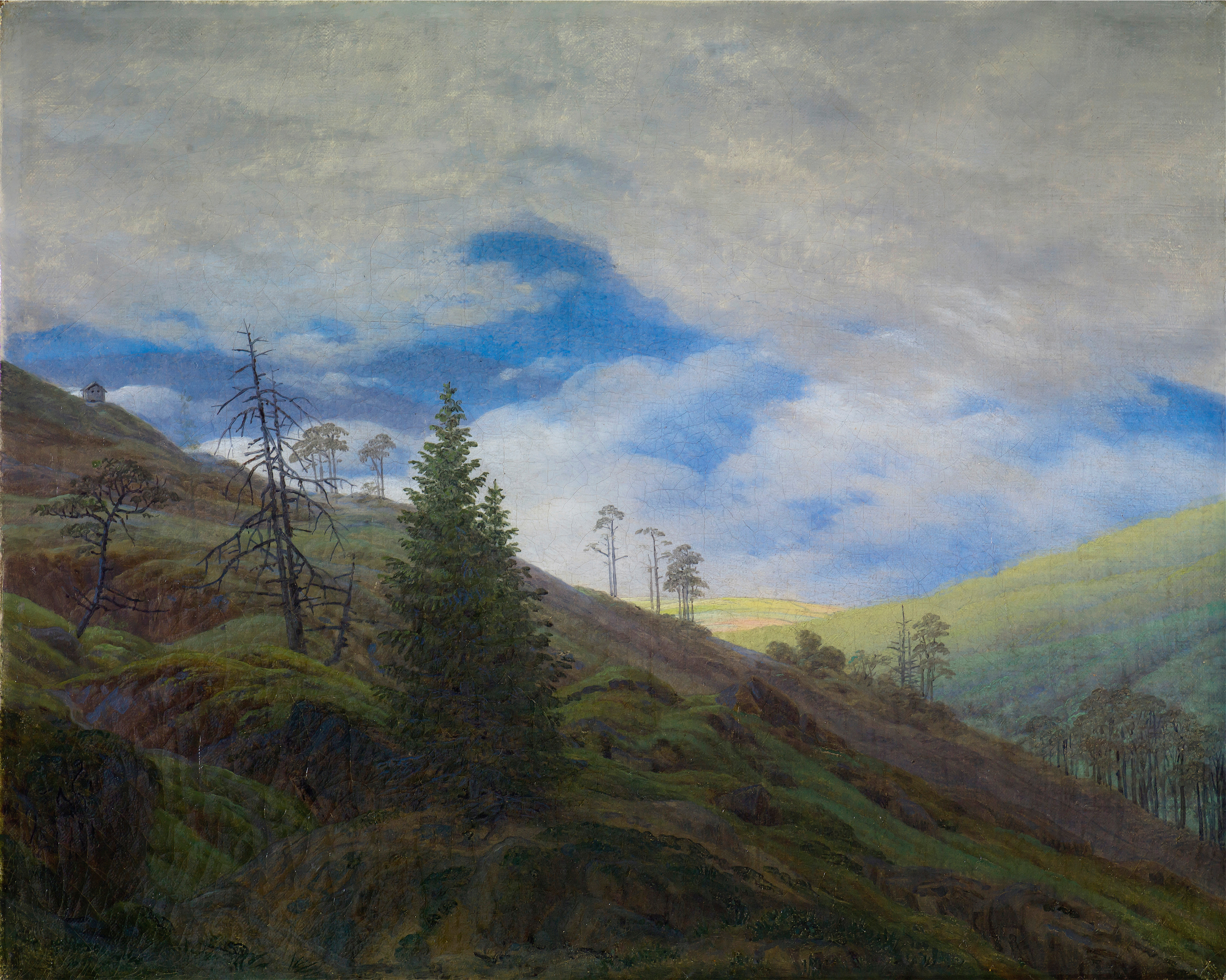 Sunburst in the Riesengebirge, by Caspar David Friedrich, public domain