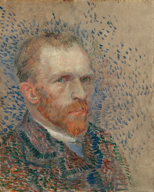 Vincent van Gogh's self-portrait showcases his unique brushwork and vibrant colors.