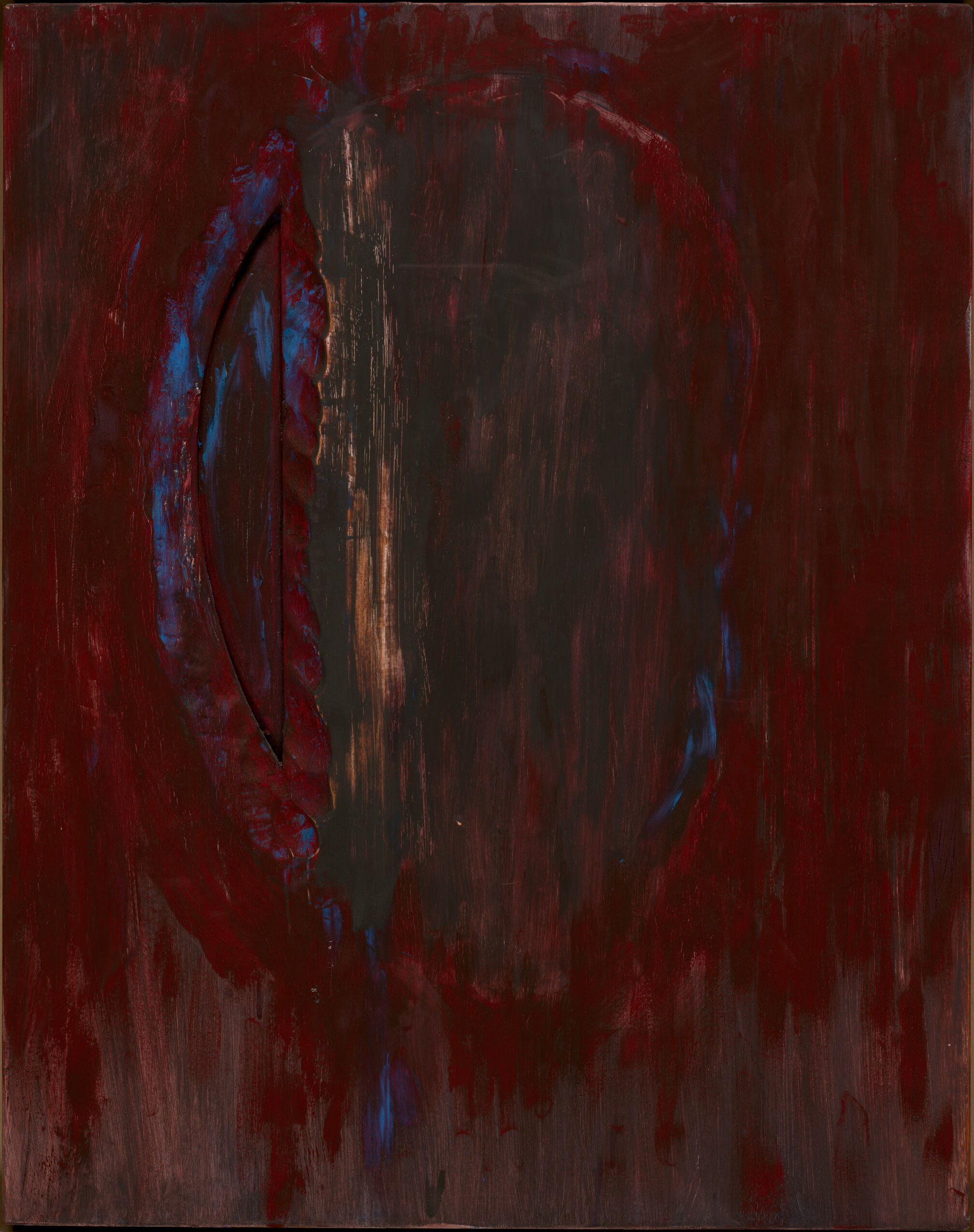 Abstract wood sculpture by Christopher Wilmarth featuring translucent layers
