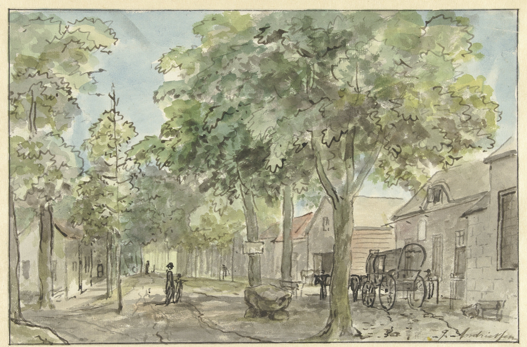 Dorpsstraat in Lage Vuursche, by Jurriaan Andriessen, public domain