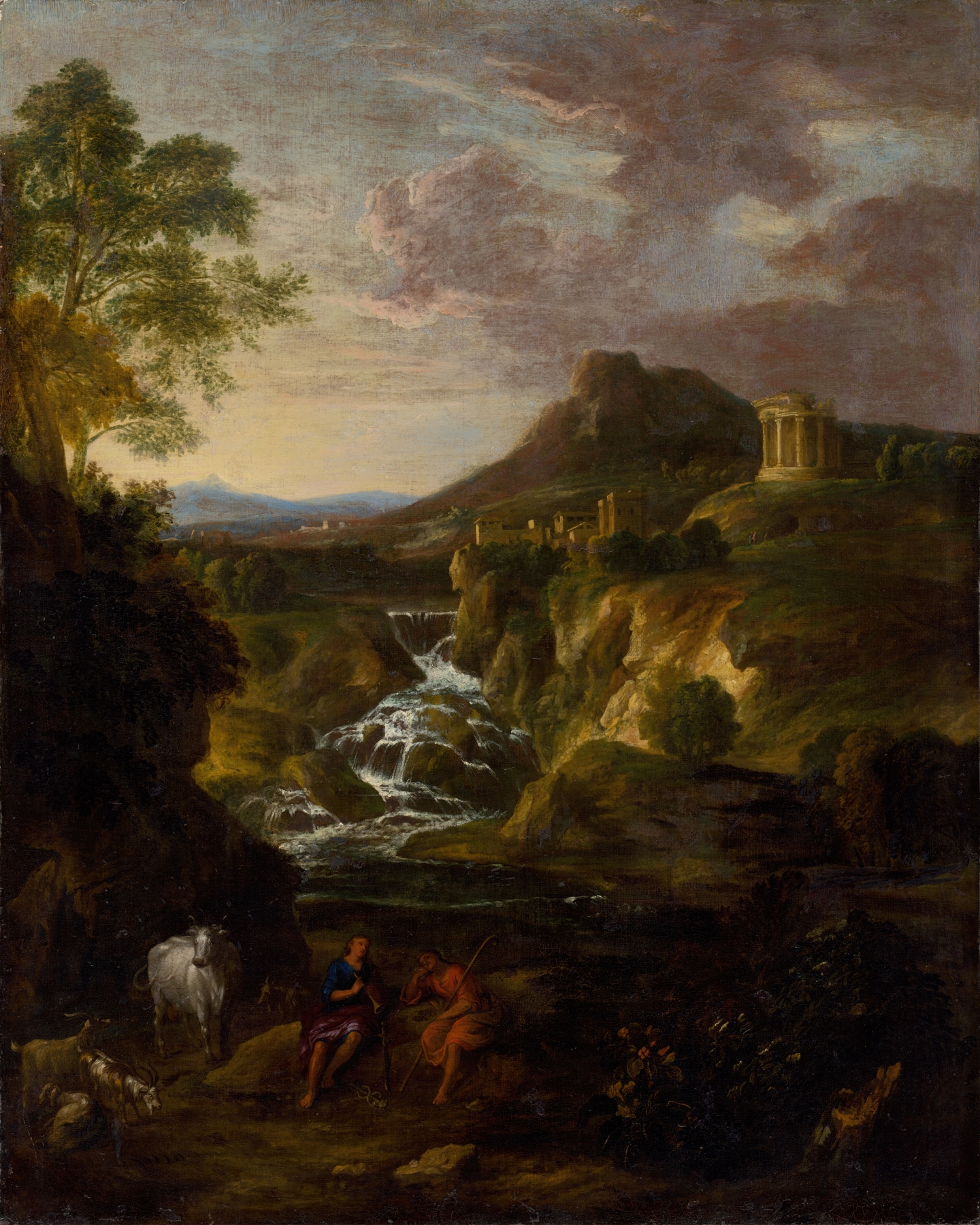 Landscape with the Cascades of Tivoli, by Gaspard Dughet, public domain