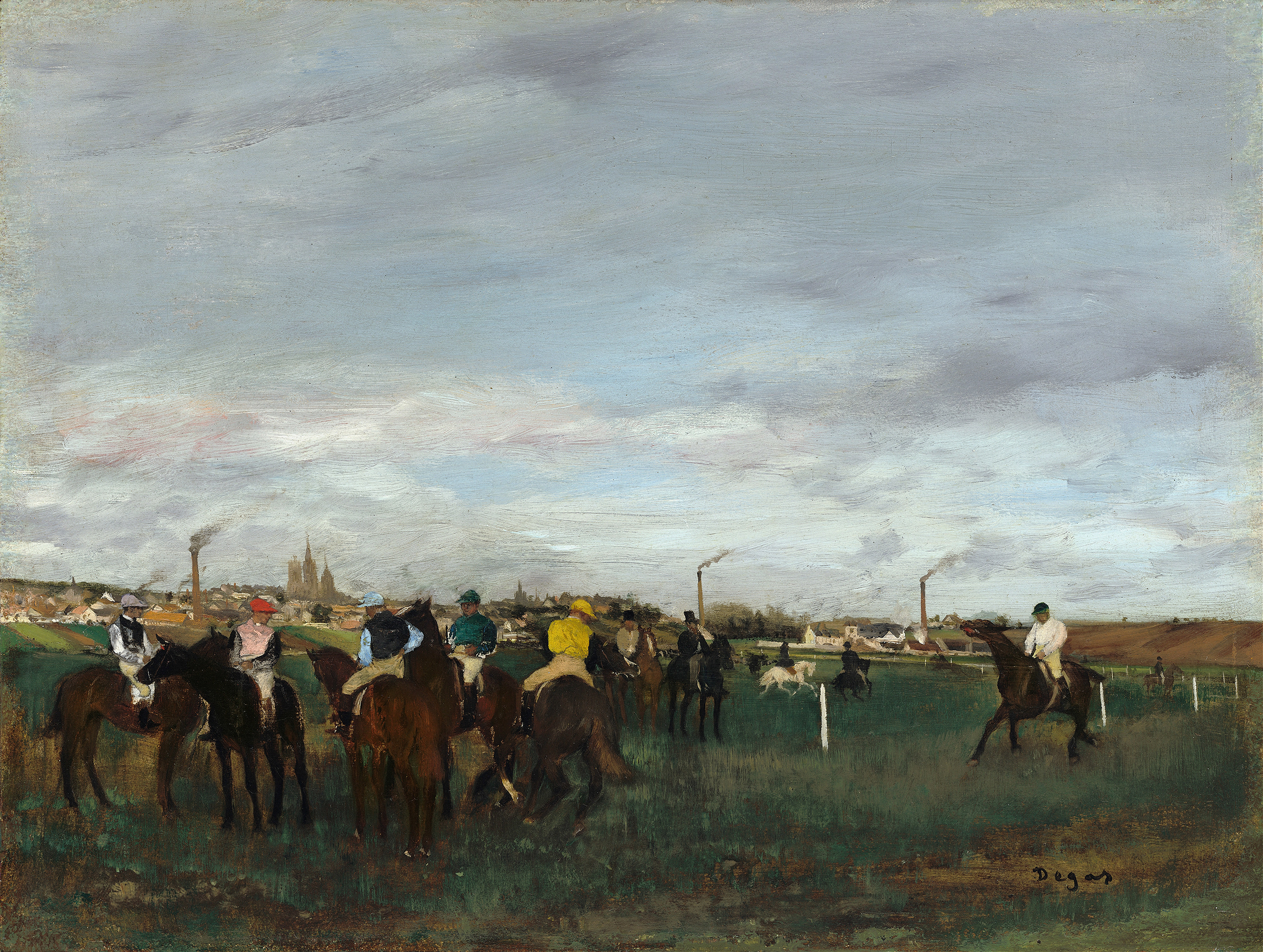 The Races, by Edgar Degas, public domain