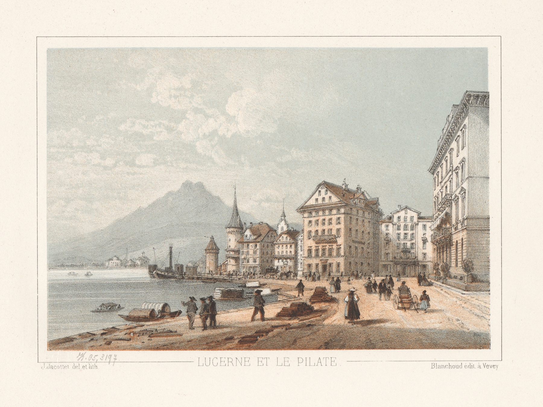 Lucerne et le Pilate., by Jean Jacottet, public domain