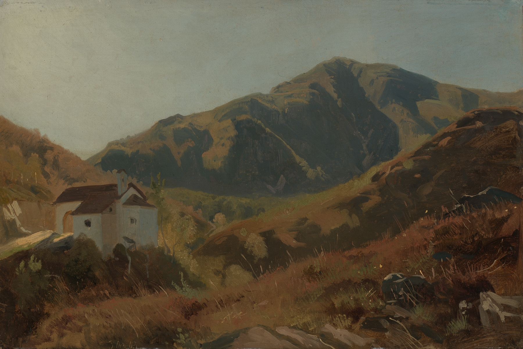 Kapelle im Tessin, by Eugen Bracht, public domain