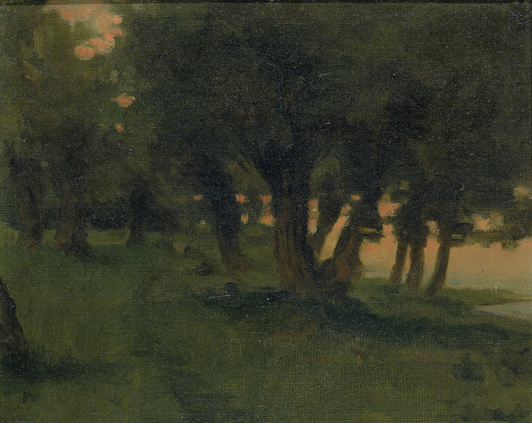 On the Banks of the Rhine, near St. Germain at Mont d’Or by James Carroll Beckwith, oil painting