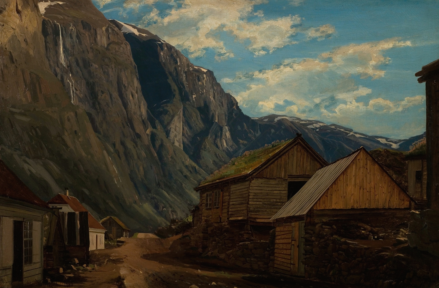 Fra Gudvangen, by Amaldus Nielsen, public domain