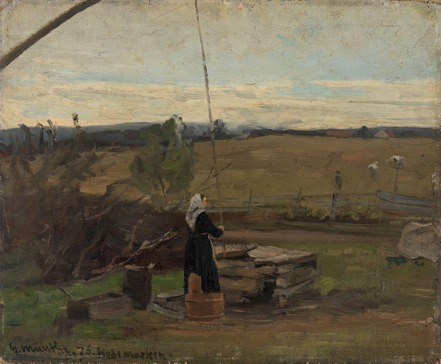 At the Well, by Gerhard Munthe, public domain