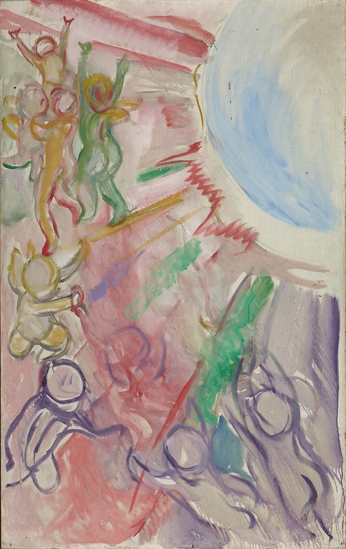 Edvard Munch's 'Geniuses in Sun Rays' features vibrant colors and dynamic figures.
