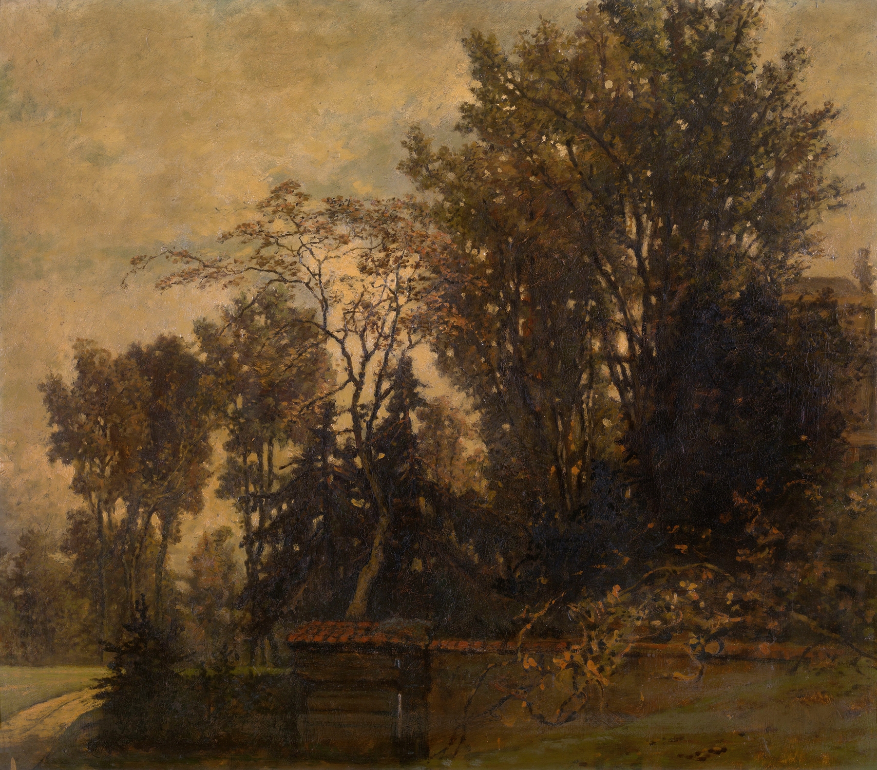 Landscape by Joseph Lies, impressionism, depicting serene horizon and gentle light