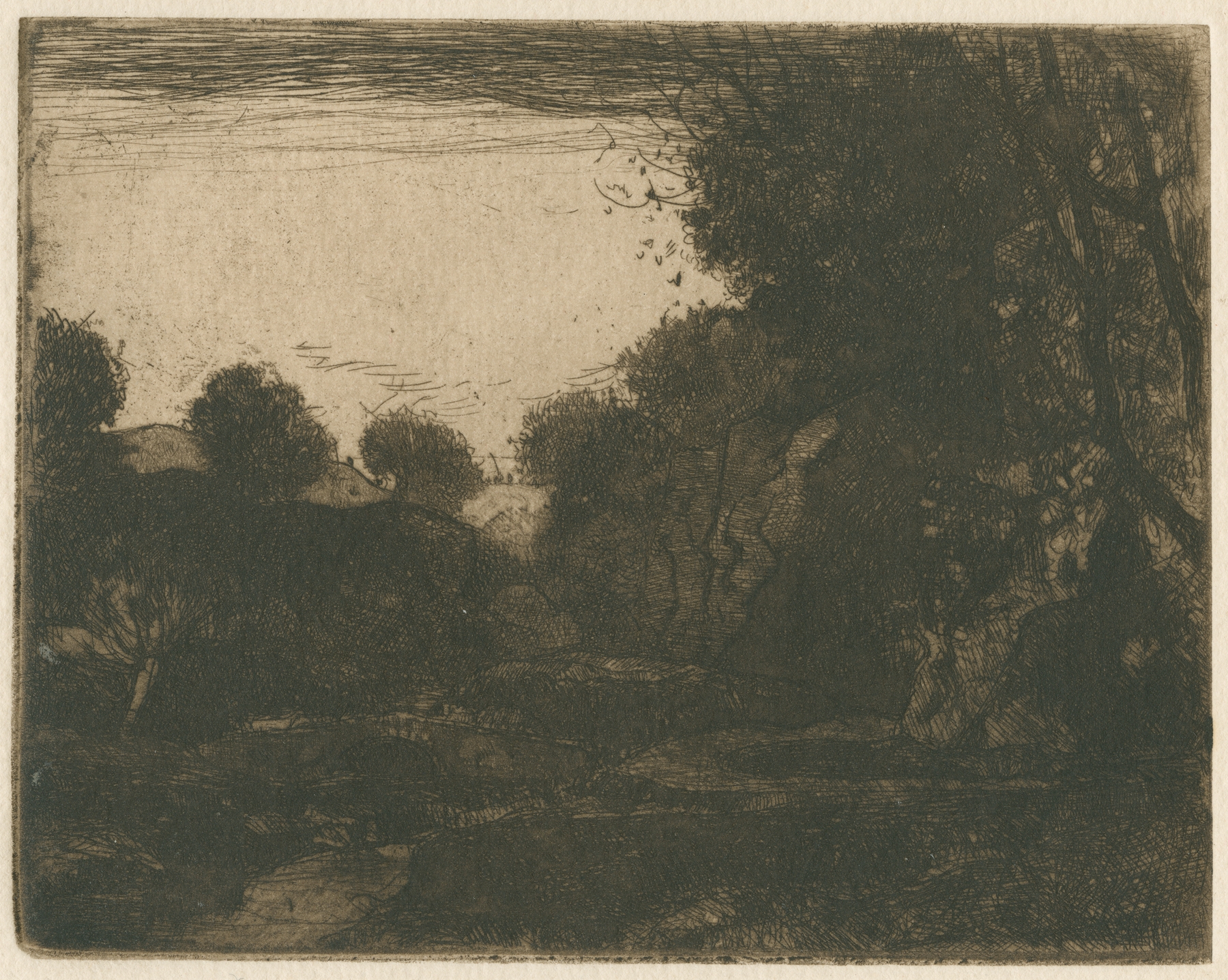 On the Bradford, by David Young Cameron, public domain