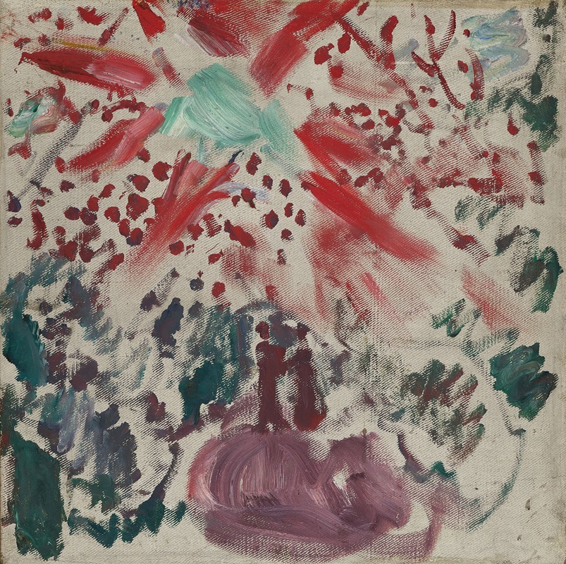 Edvard Munch's 'Experiment in Colour' showcases vibrant hues and abstract forms.