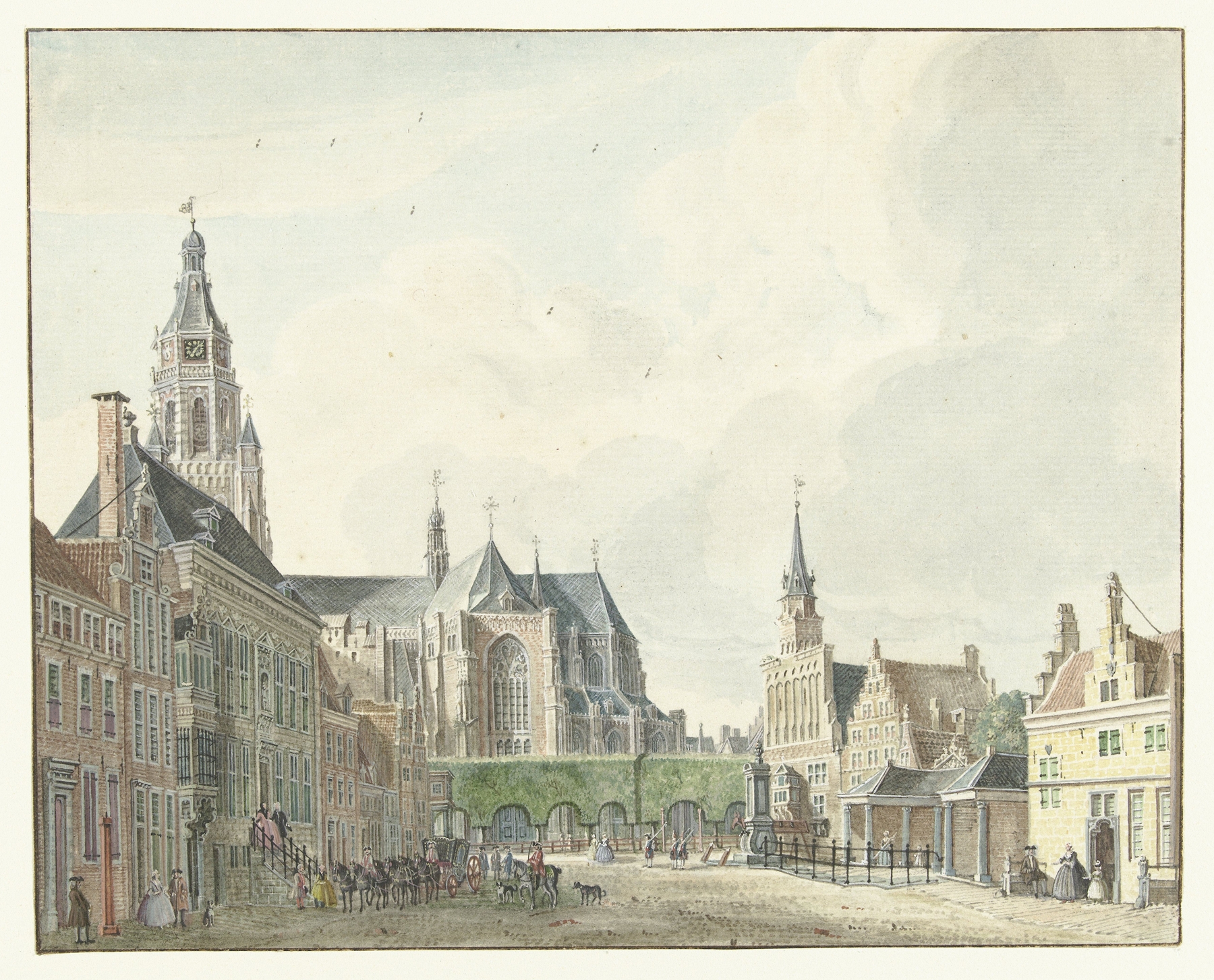 Markt te Arnhem, by Jan de Beijer, public domain