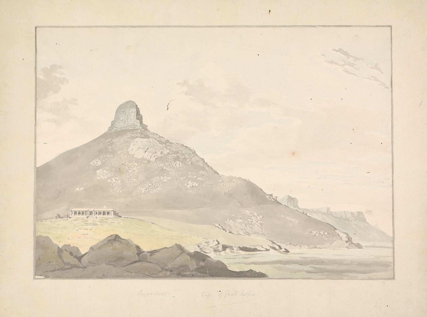 Landscape of Sugar Loaf, Cape of Good Hope by Samuel Davis, oil painting