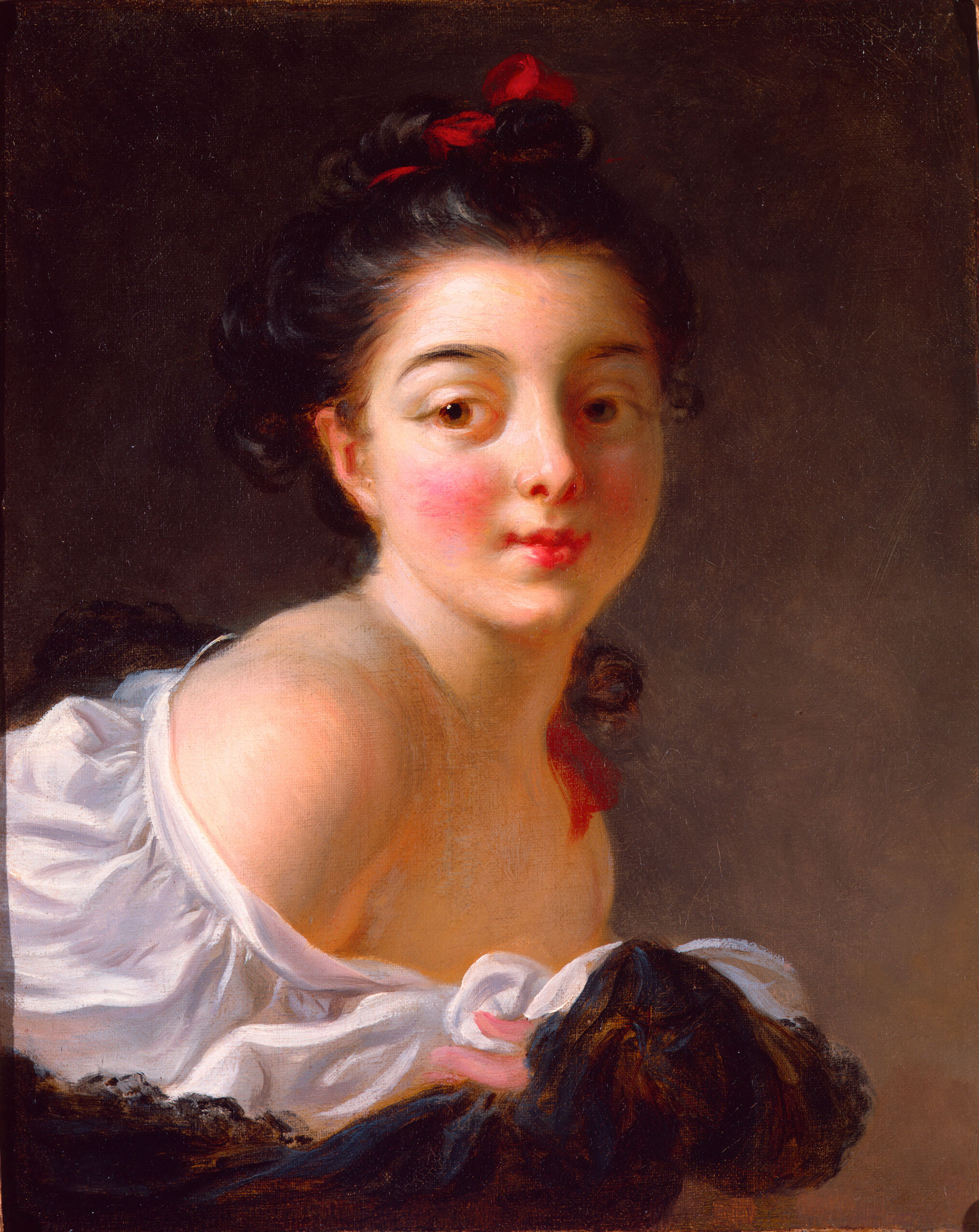 Young Woman with Brown Hair, by Jean-Honoré Fragonard, public domain