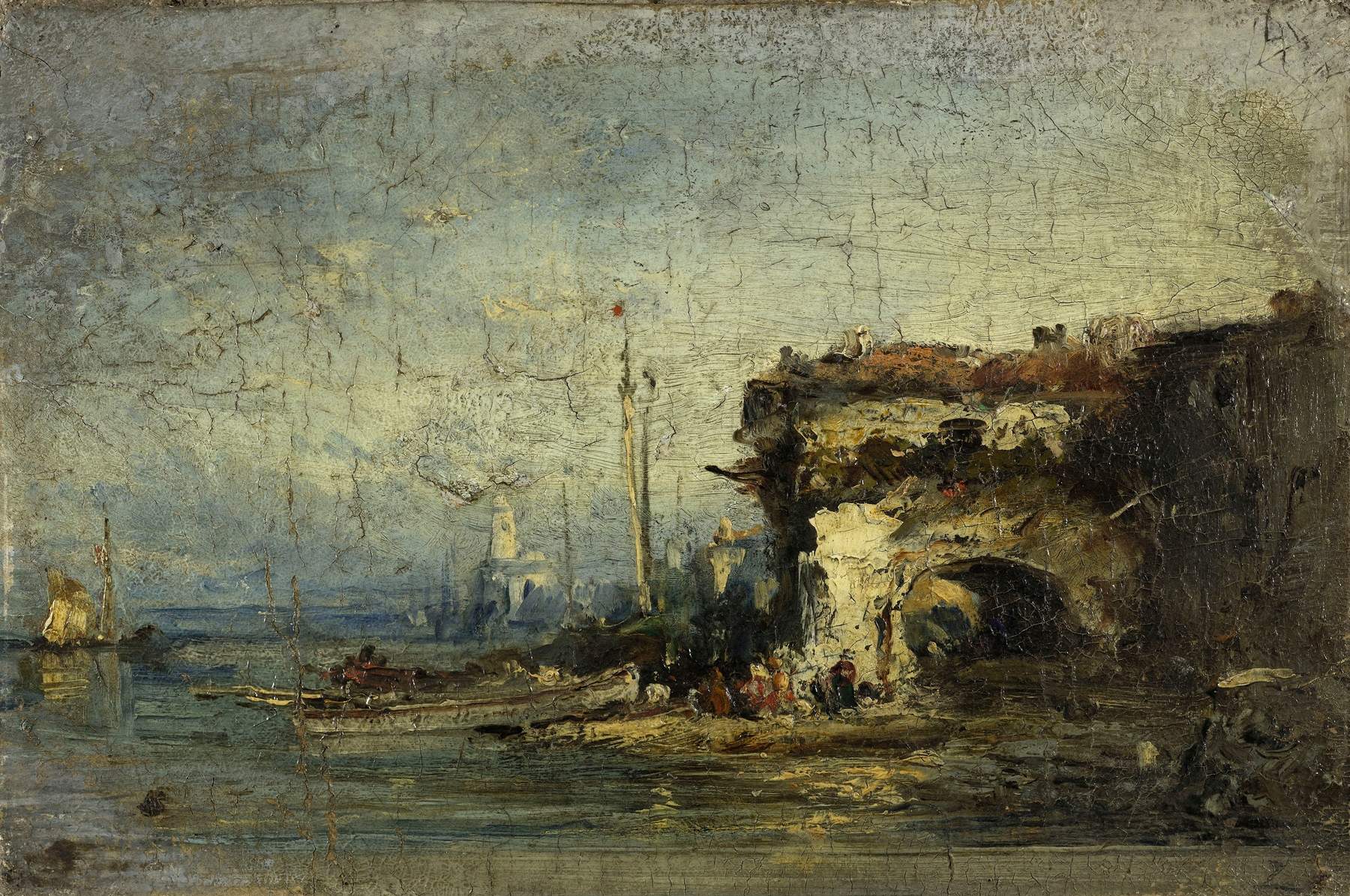 Vue d’Italie; la vieille porte, by Félix Ziem, public domain