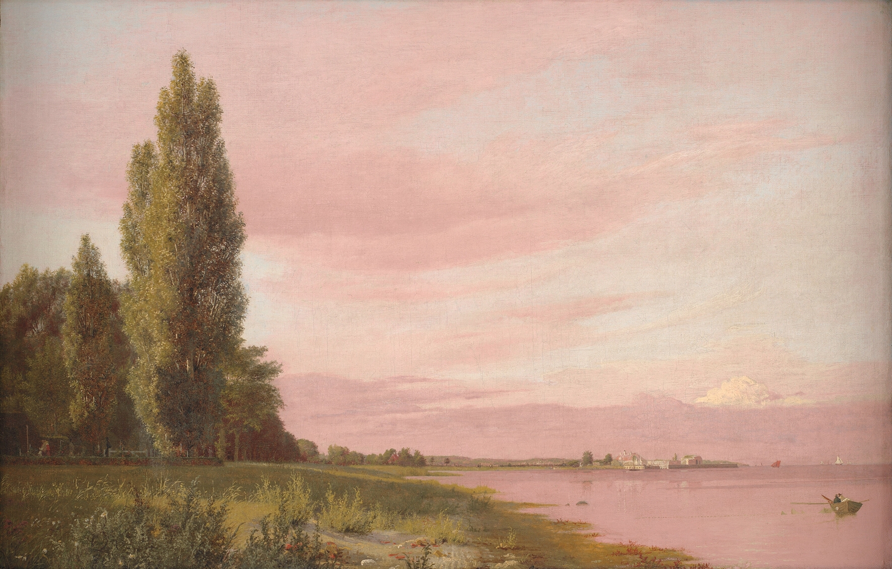 View of the Bay near the Copenhagen Limekiln Looking North. A Quiet Summer Afternoon, by Christen Købke, public domain