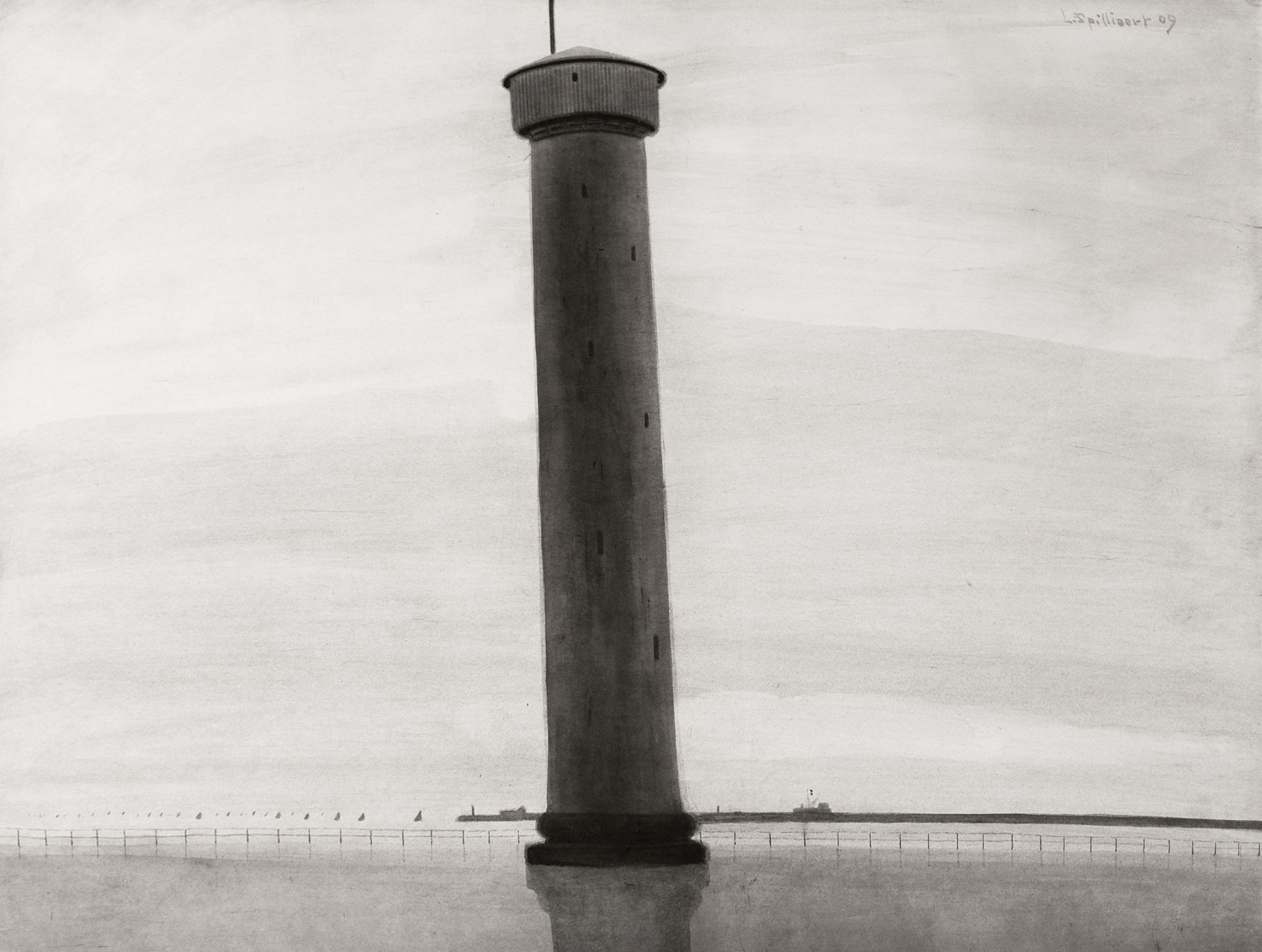 Le Phare aux signaux [De vuurtoren], by Léon Spilliaert, public domain