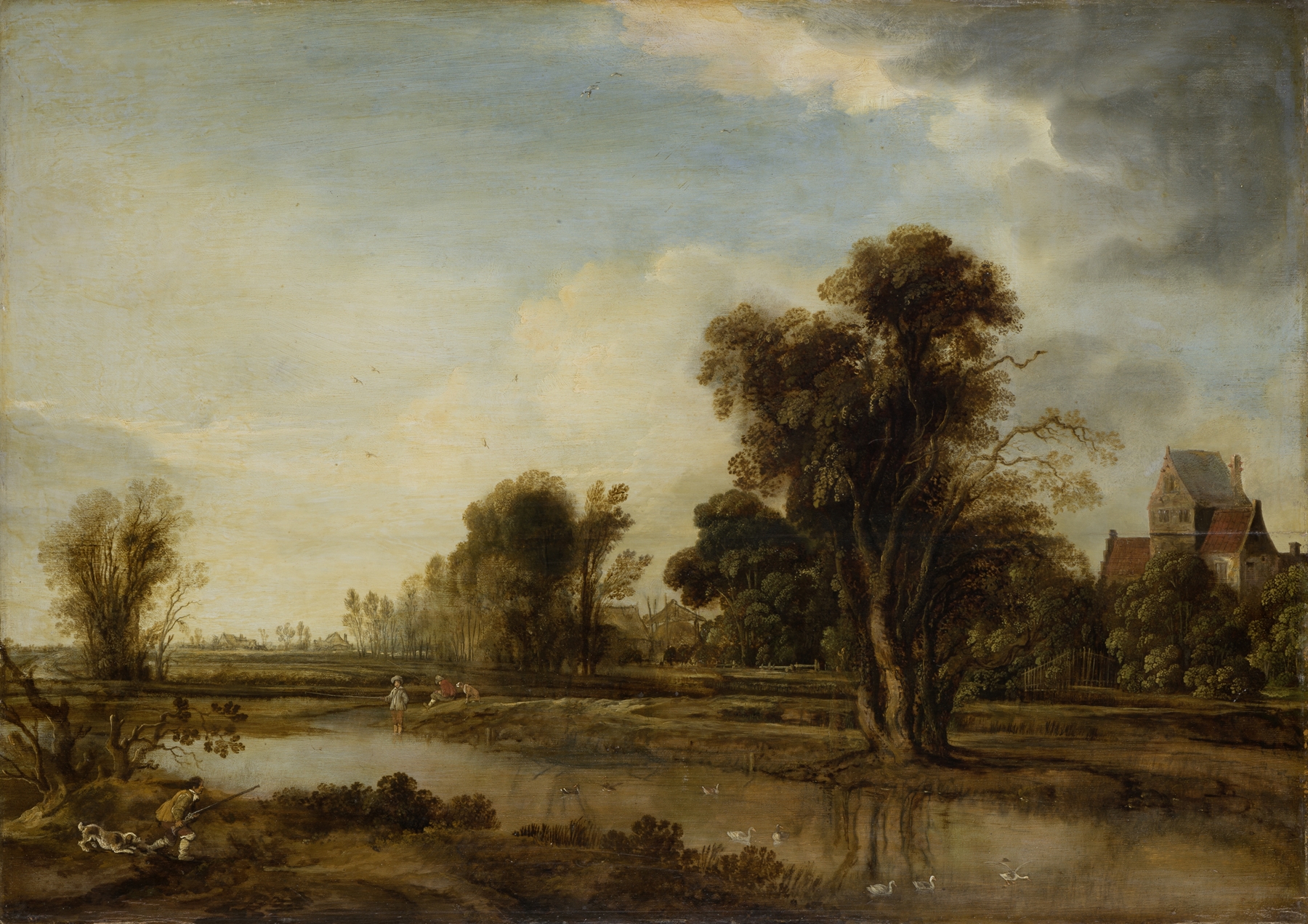 Village Pond, by Aert van der Neer, public domain