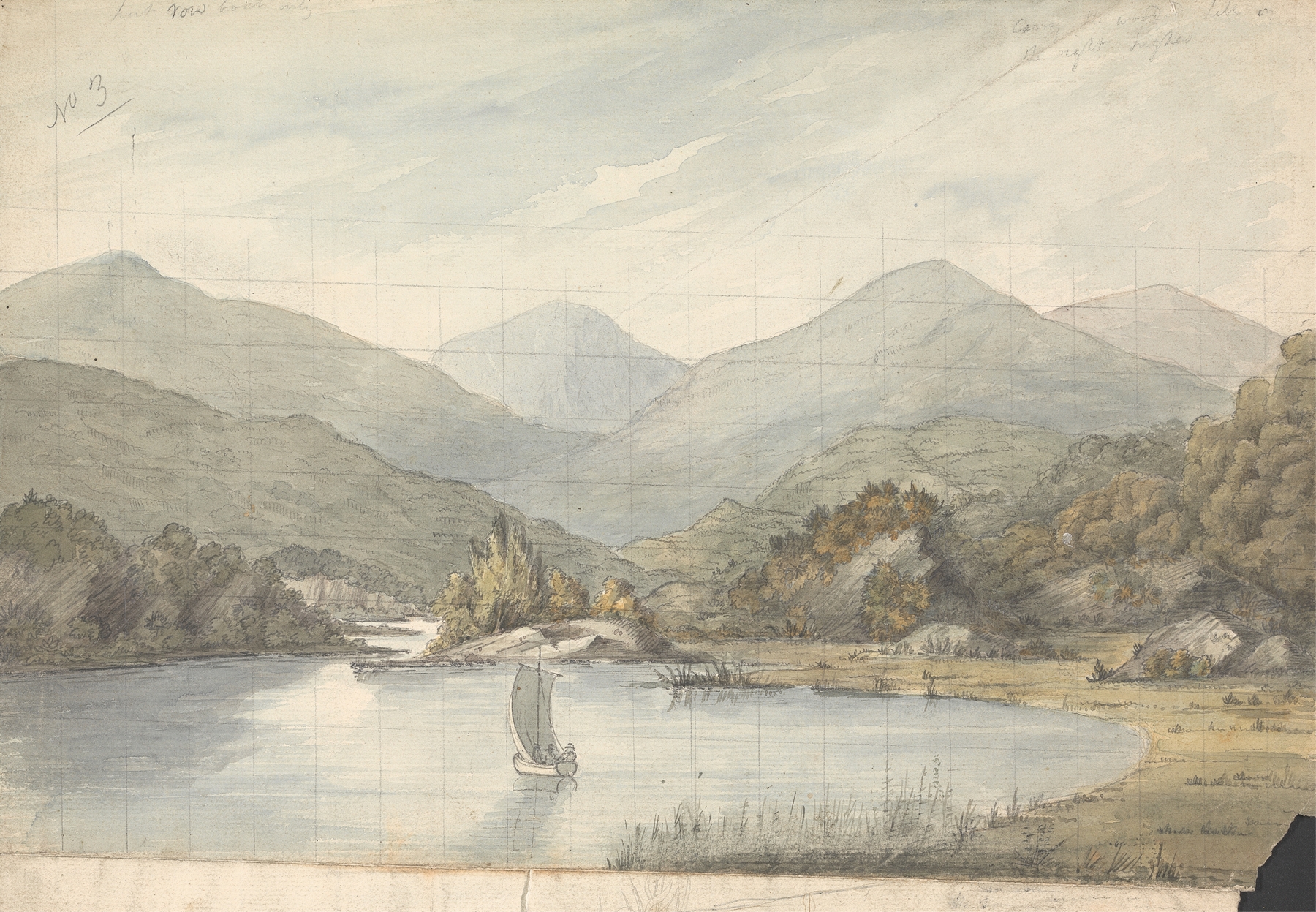 View on the River Between the Lakes, oil on canvas by Isaac Weld