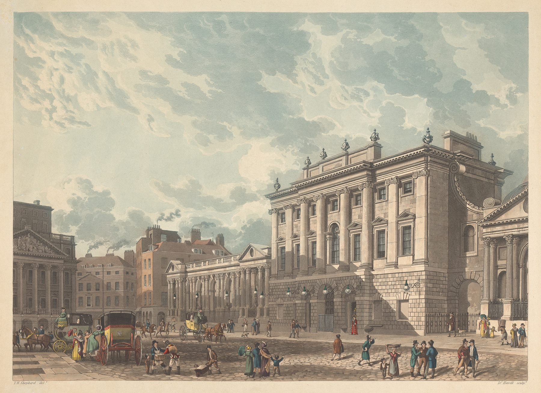 A View of the Bank of England, Victorian style, by Thomas Hosmer Shepherd