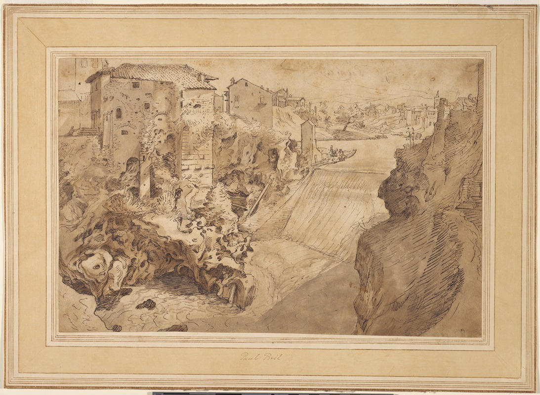 A landscape painting depicting the scenic beauty of Tivoli.