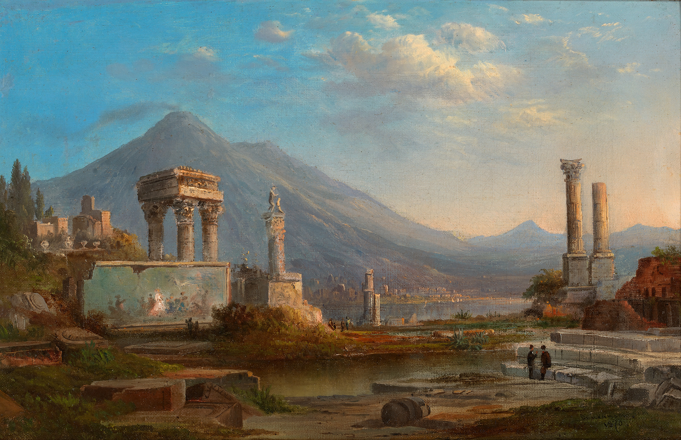 Vesuvius and Pompeii, by Robert S. Duncanson, public domain