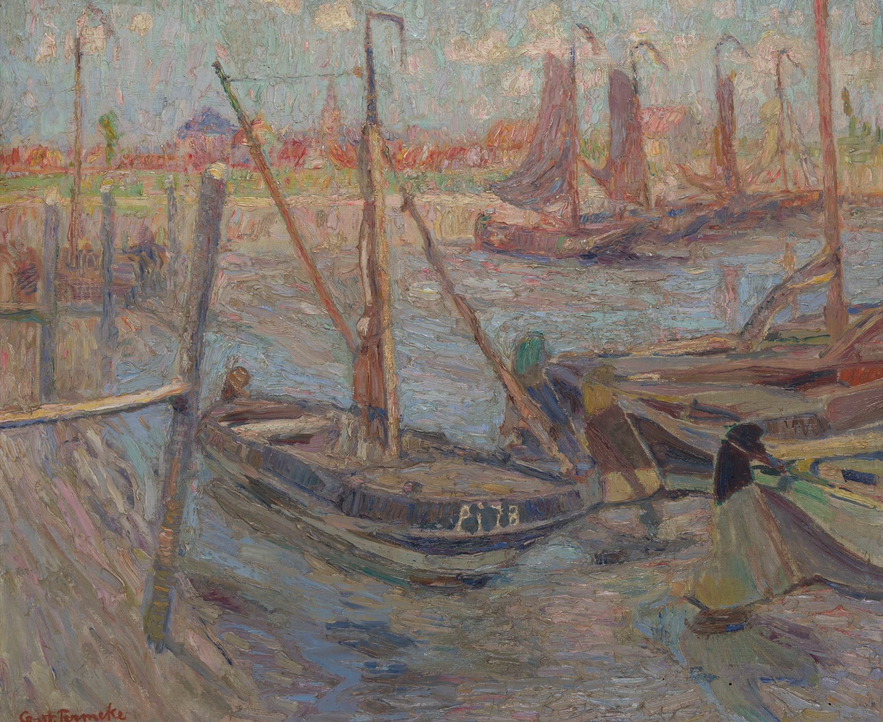 Havendok te Gent-Terneuzen, by Constant Permeke, public domain