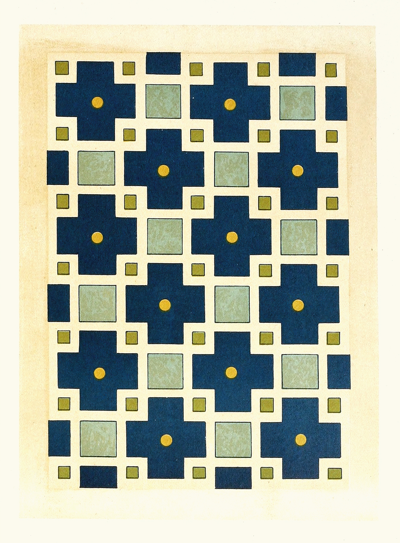 Ornamental tiles by Afghan Boundary Commission, 1884, unknown medium